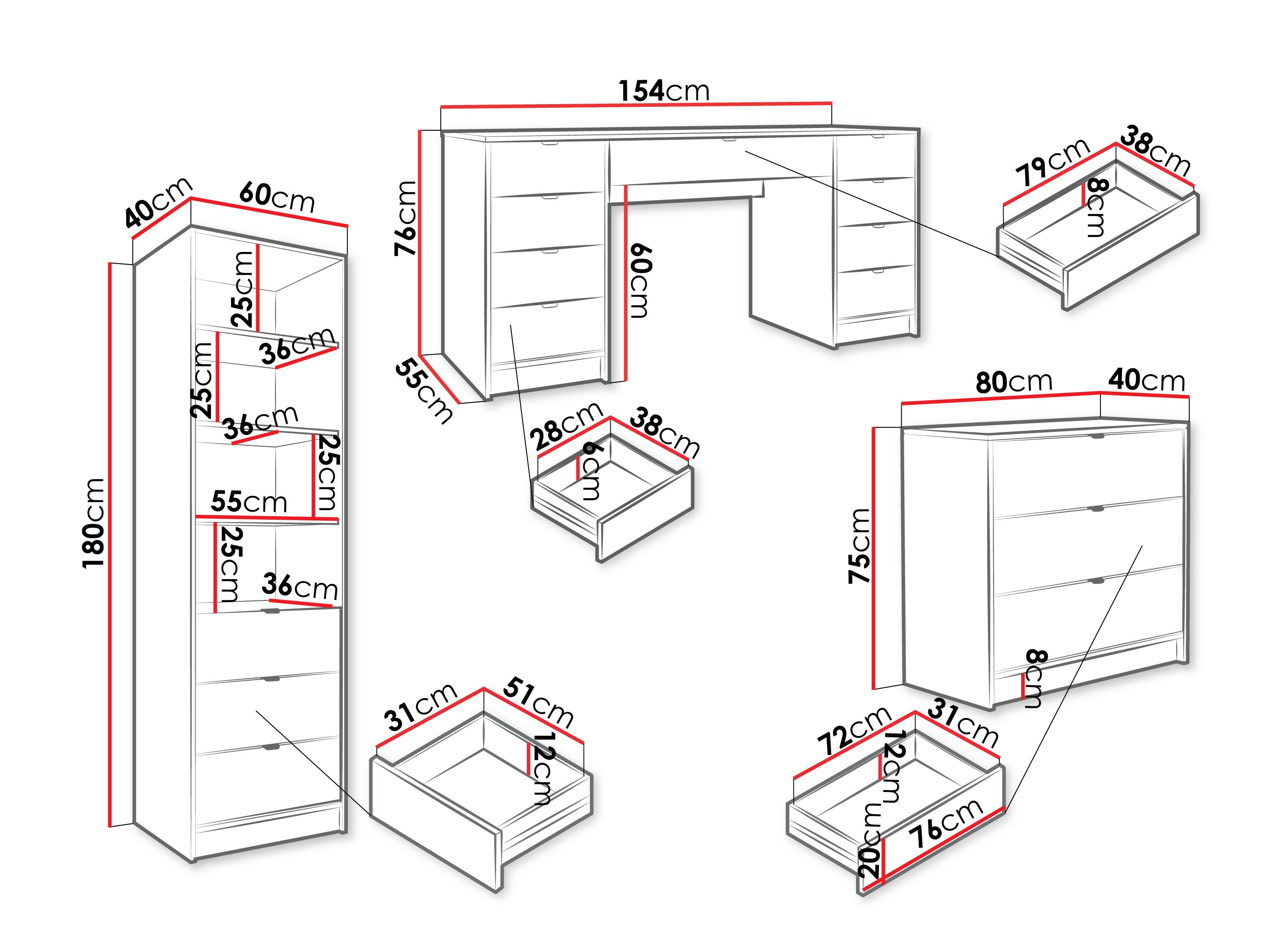 Thuiskantoorset Comfivo Larmire 121 (Beige)