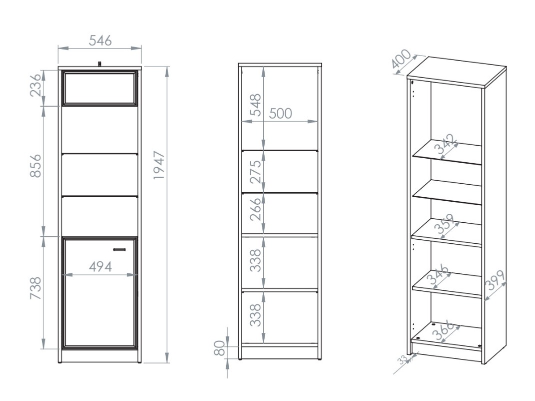 Boekenkast Avibale 101