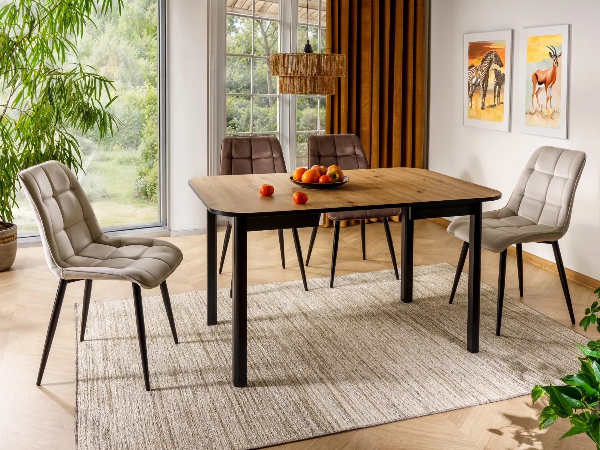 Tafel Detroit 791 (Artisan eiken + Zwart)