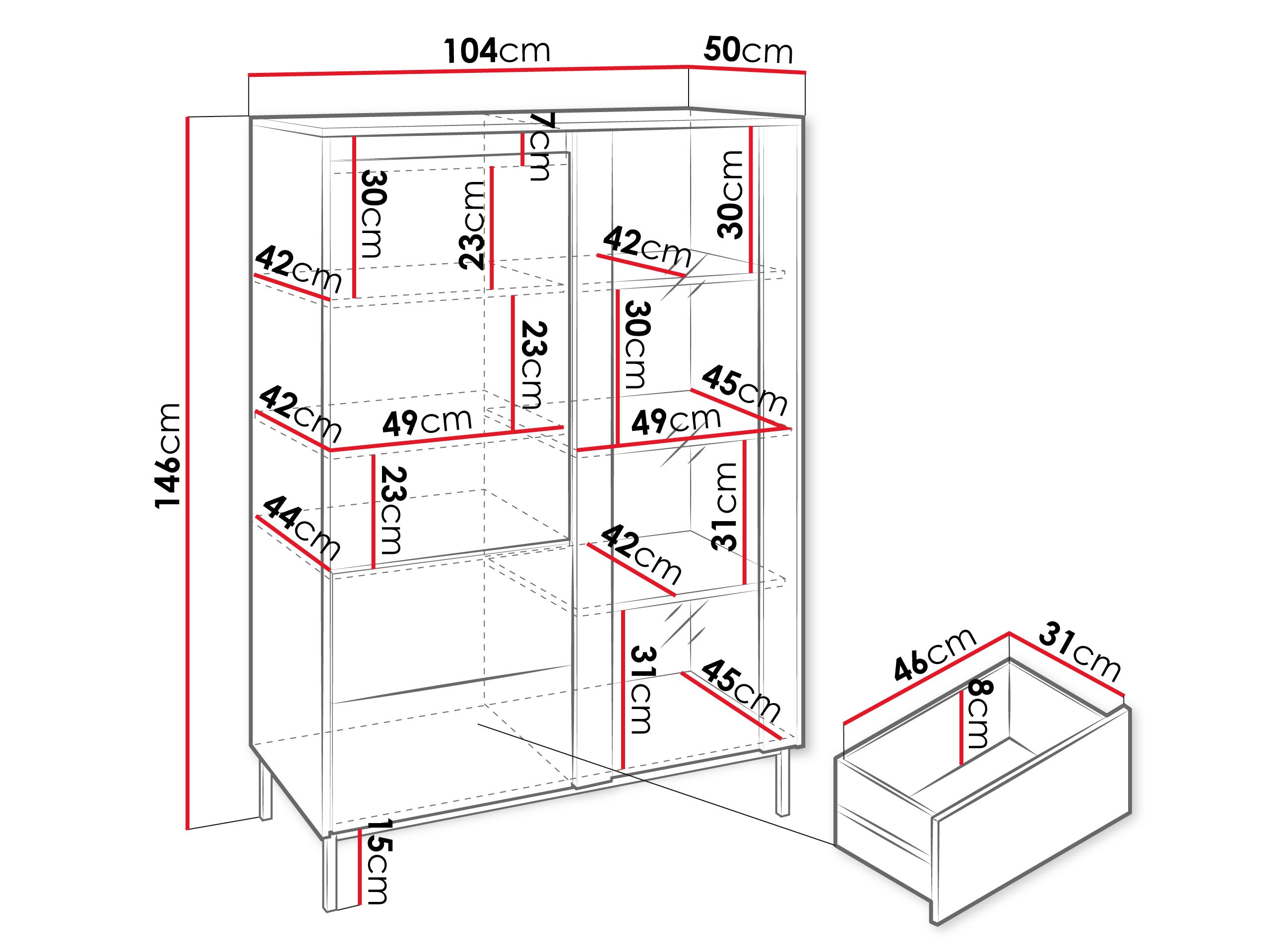 Boekenkast Comfivo Delruva 108 (Wit)