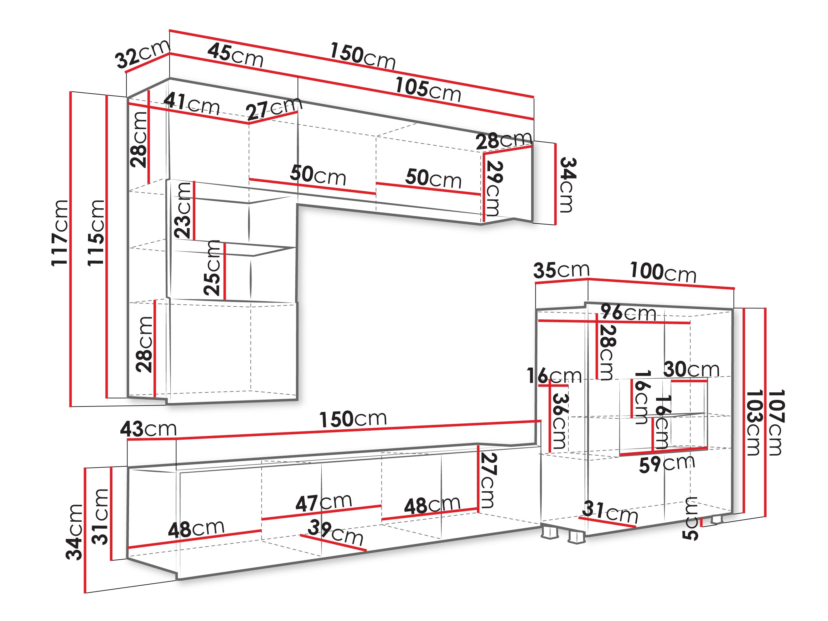Woonkamerset Tivdalu 107 (Kasjmier)