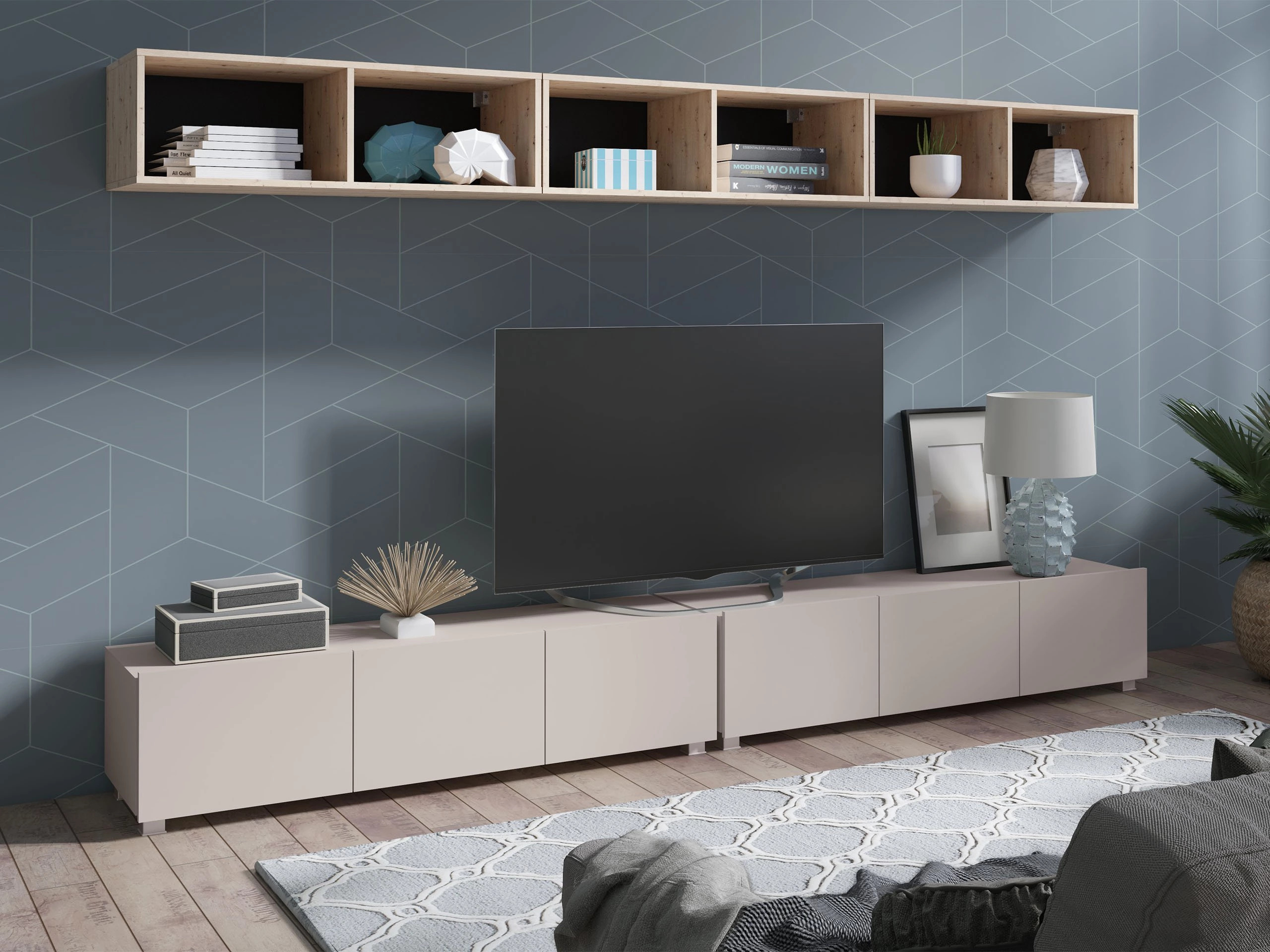 Woonkamerset Tivdalu 153 (Kasjmier + Artisan eiken)