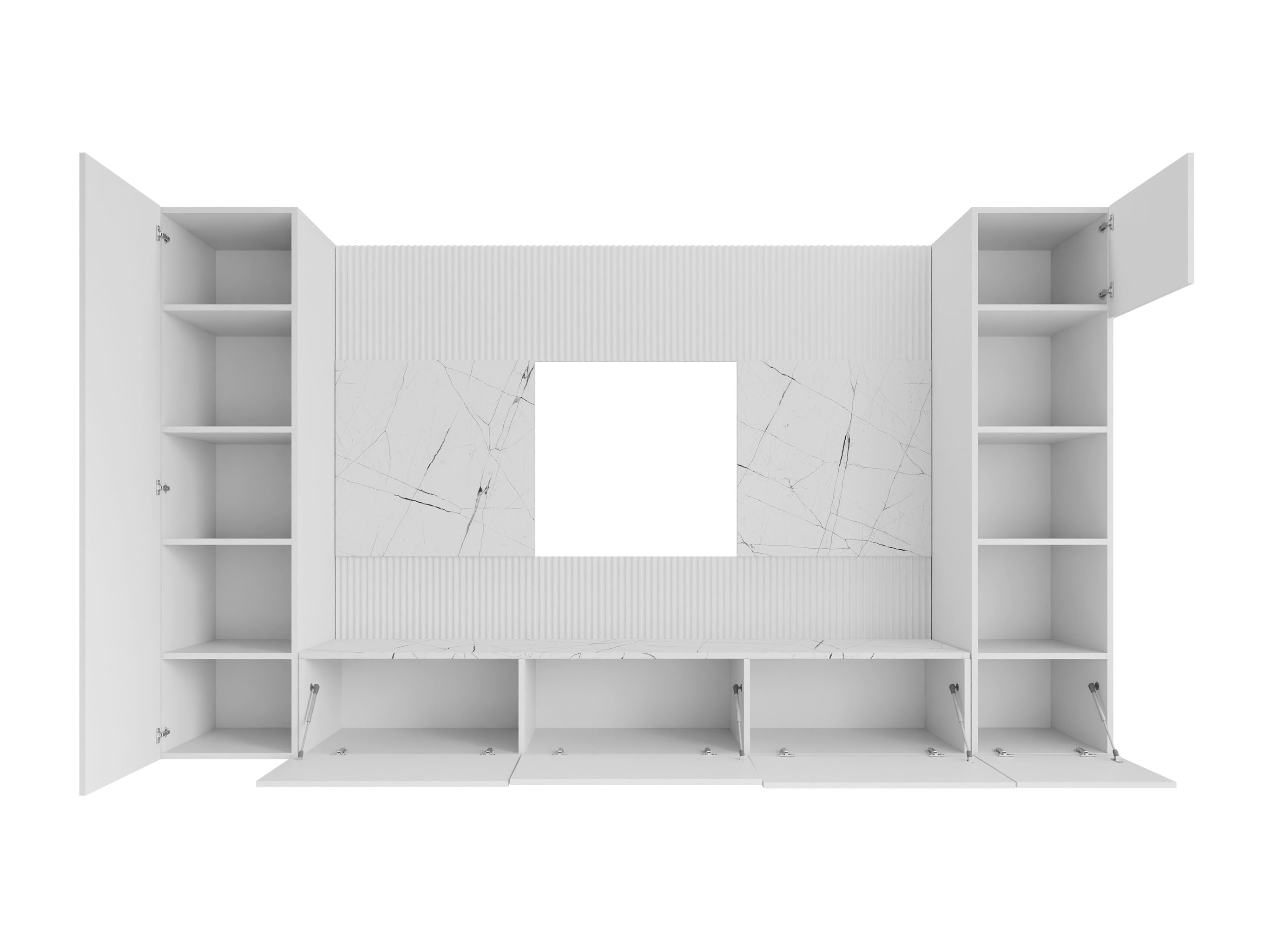 Woonkamerset Comfivo Salix IV (Zwart + Zwart marmer)