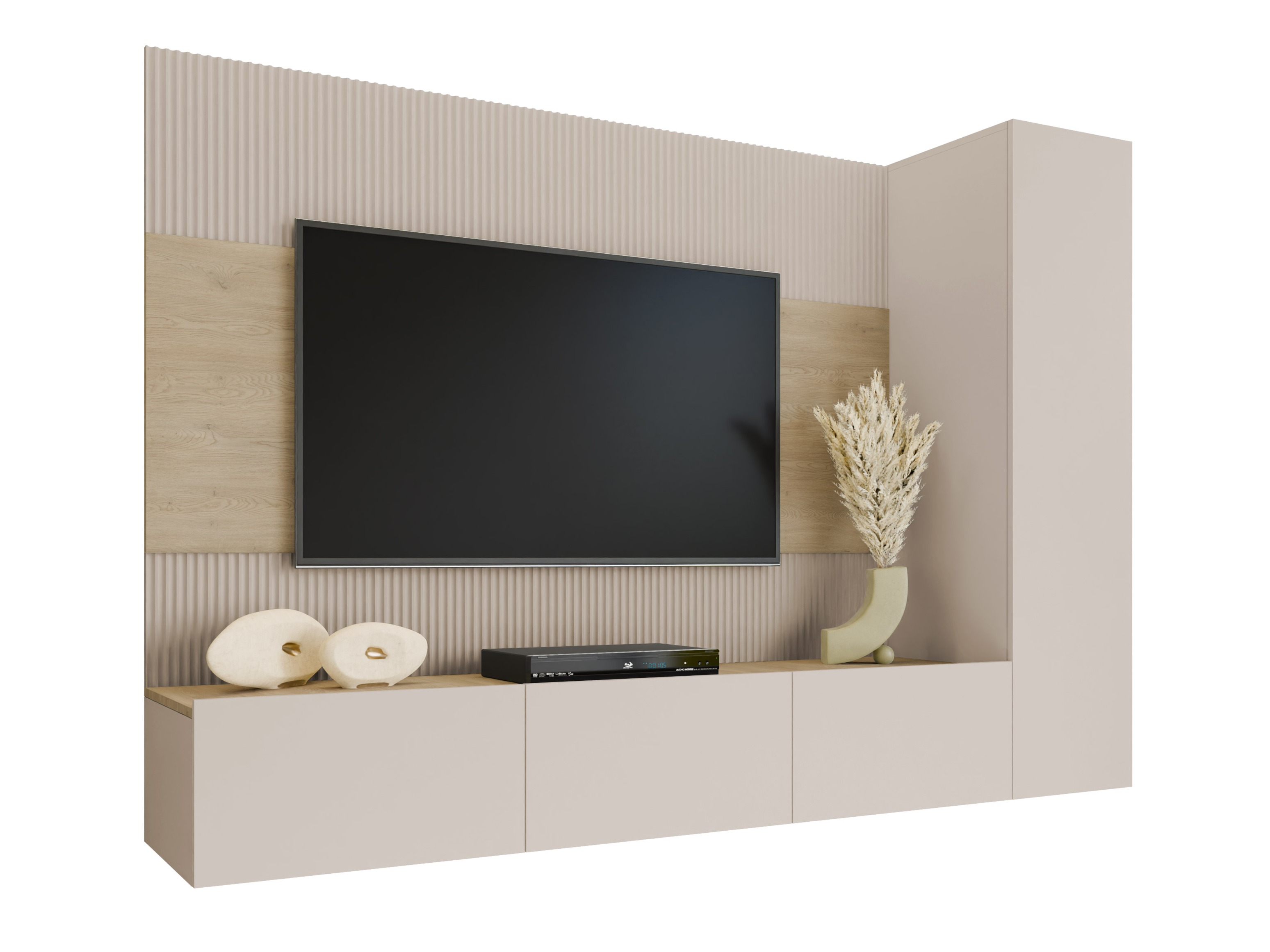 Woonkamerset Comfivo Salix VI (Beige + Eiken)