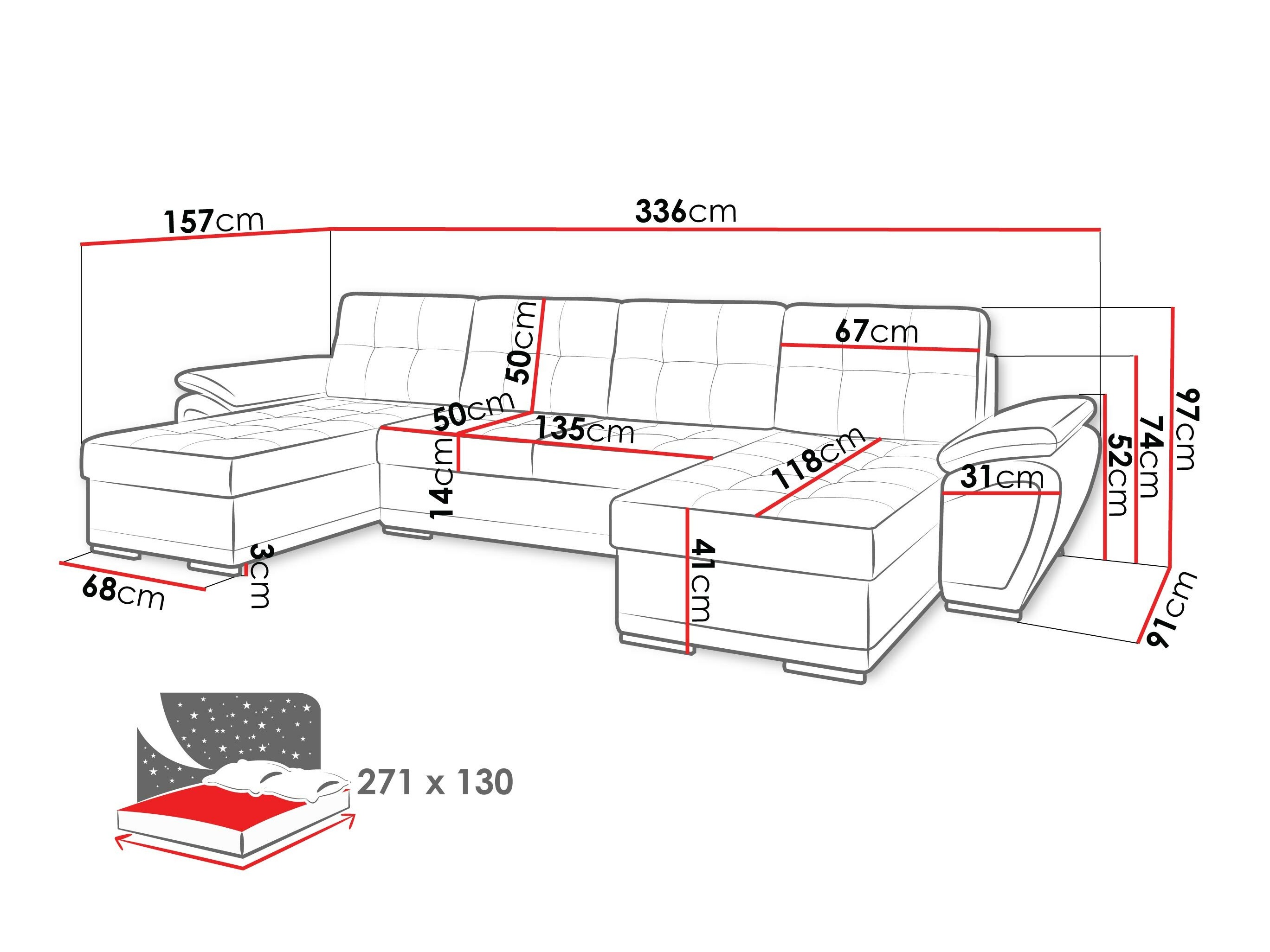 Hoekbank Arvada 115 (Rico 11 + Soft 17)