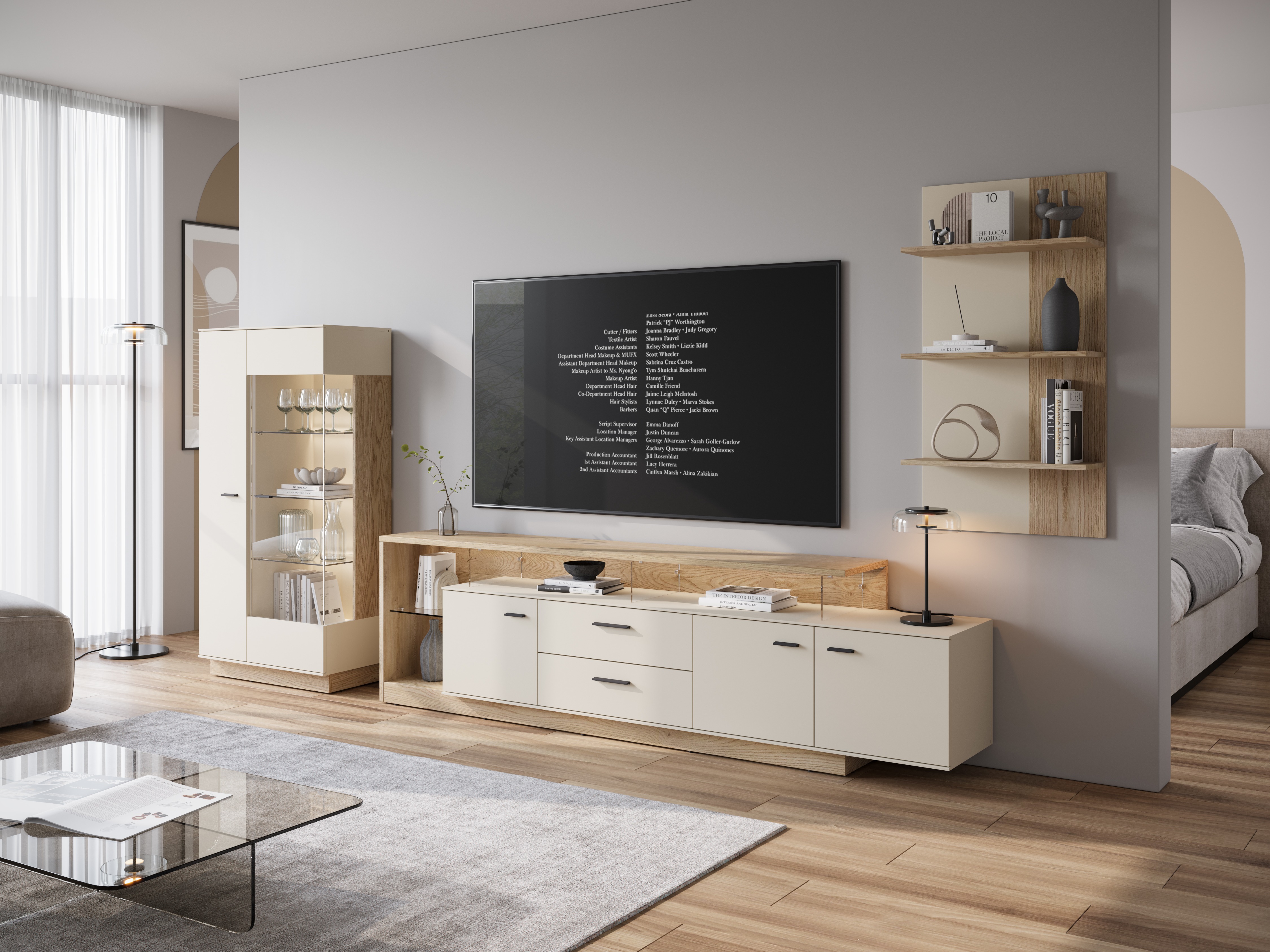 Boekenkast Avicoro 103 (Sonoma eik + Kasjmier)
