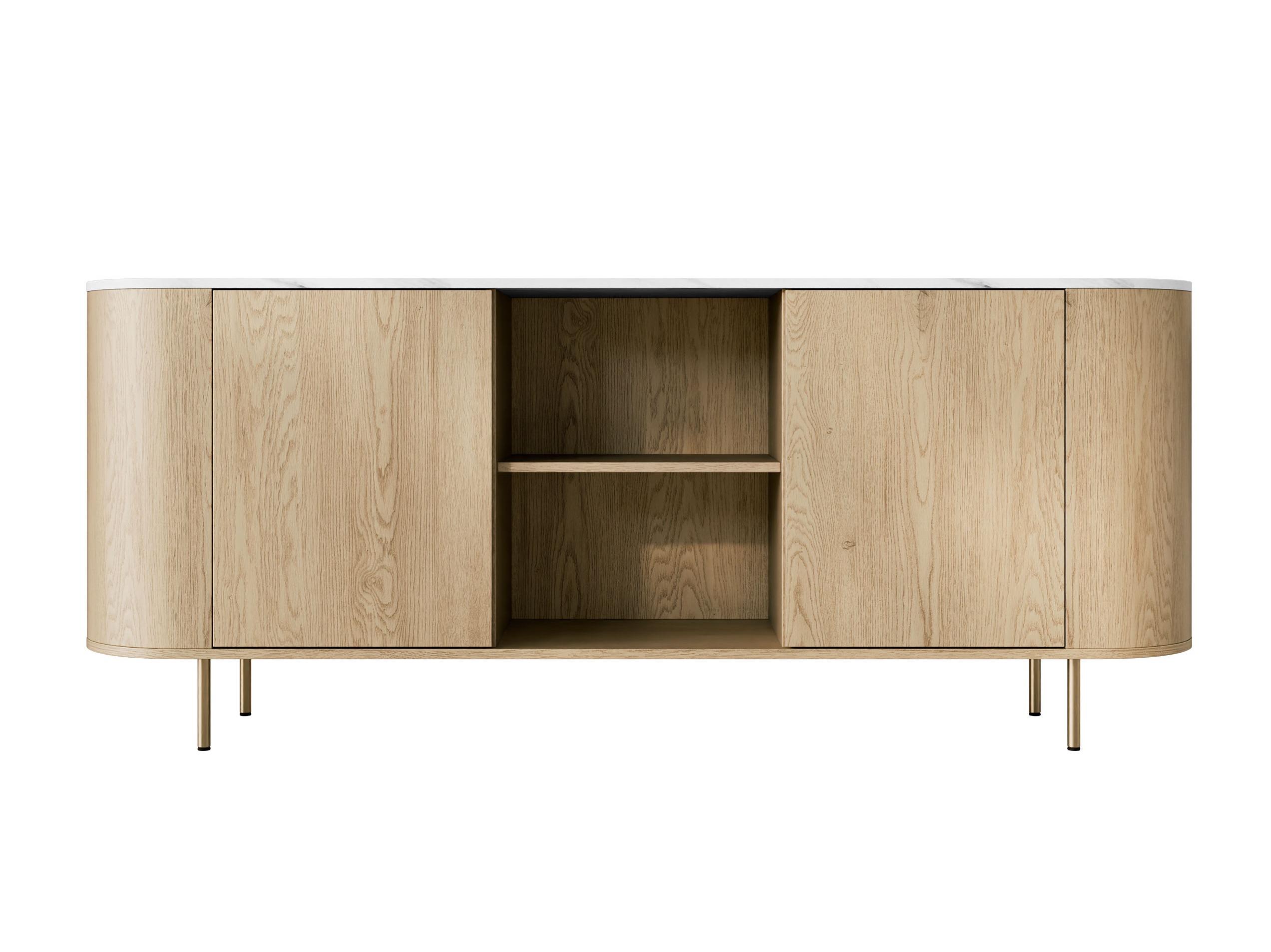 Dressoir Comfivo Livtena I (Wit marmer + Gouden)
