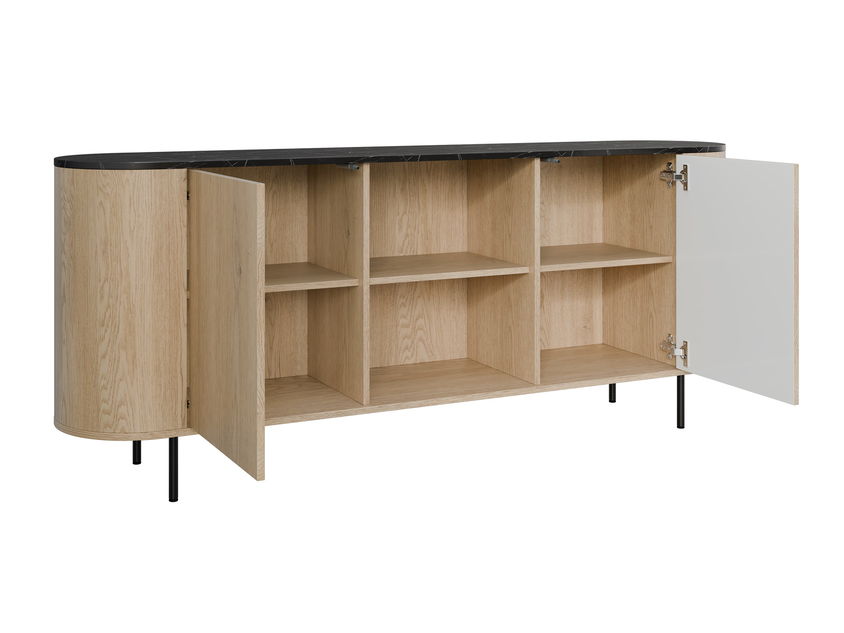 Dressoir Comfivo Livtena I (Wit marmer + Gouden)