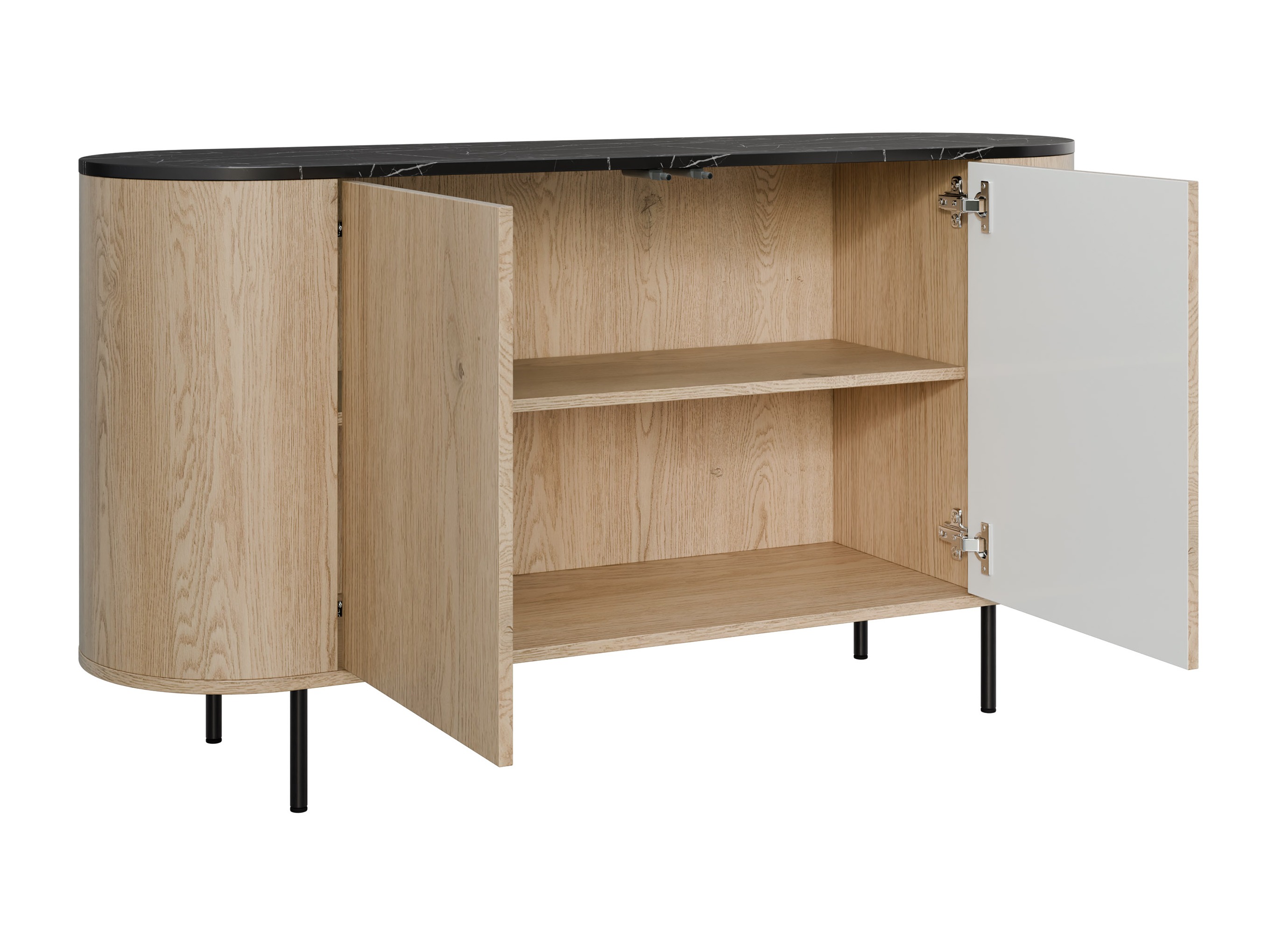 Dressoir Comfivo Livtena (Wit marmer + Gouden)
