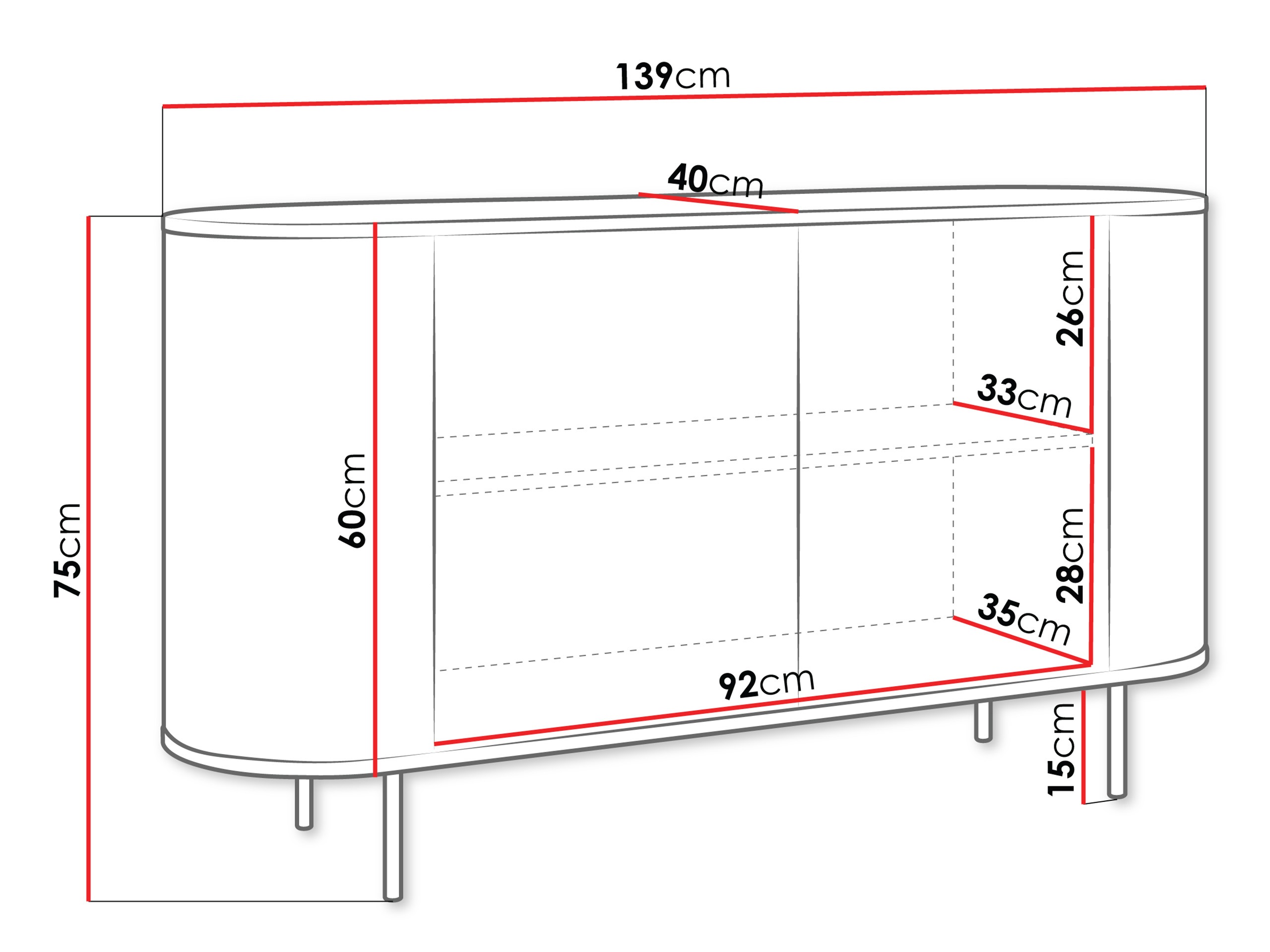 Dressoir Comfivo Livtena (Wit marmer + Gouden)