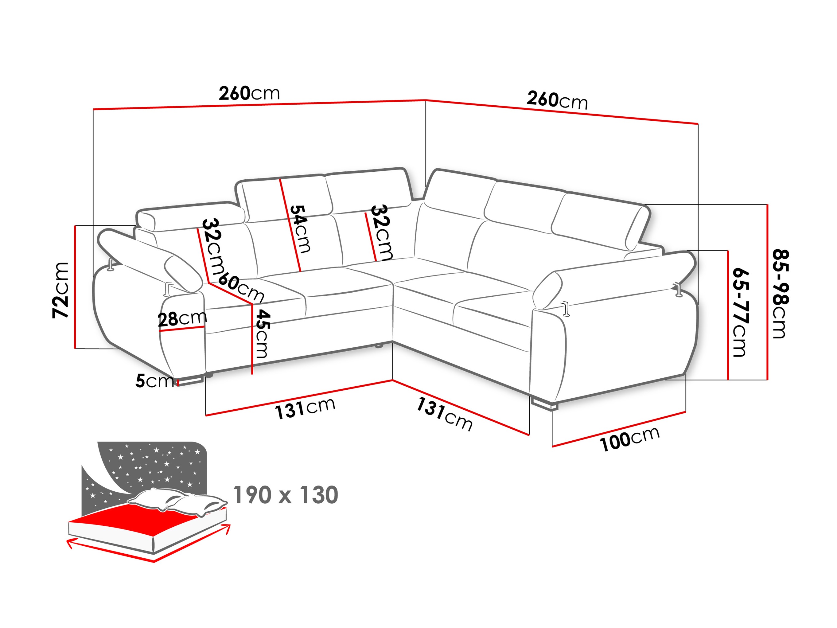 Hoekbank Columbus 215 (Kronos 22)