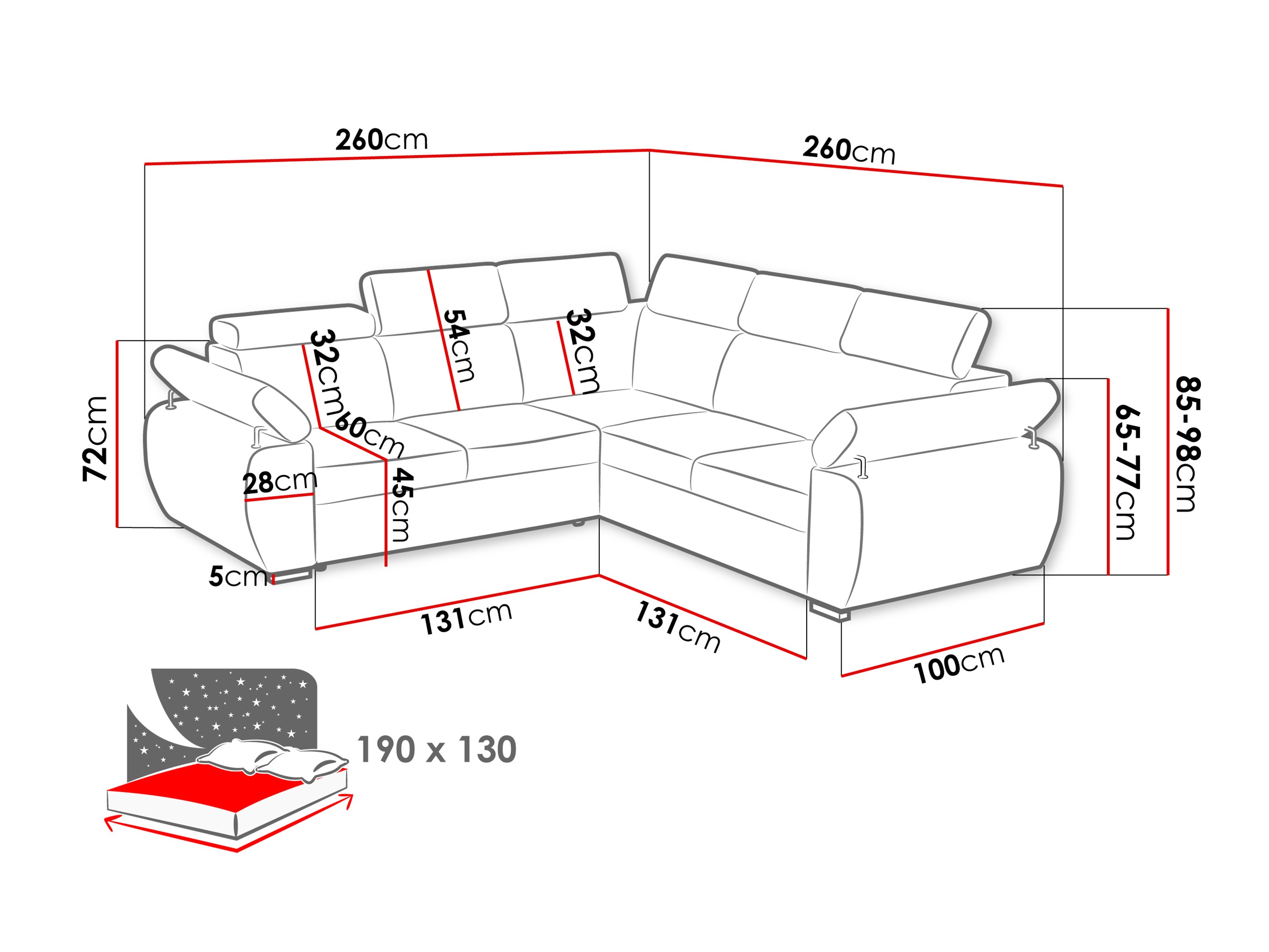 Hoekbank Columbus 215 (Paros 02)