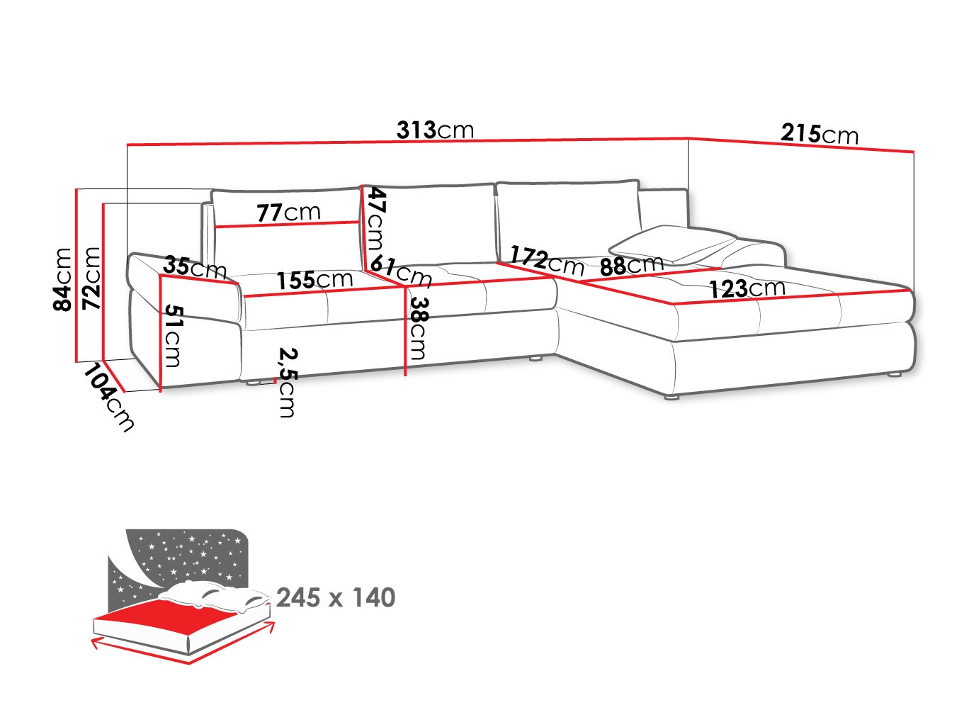 Hoekbank Memoria (Inari 95)