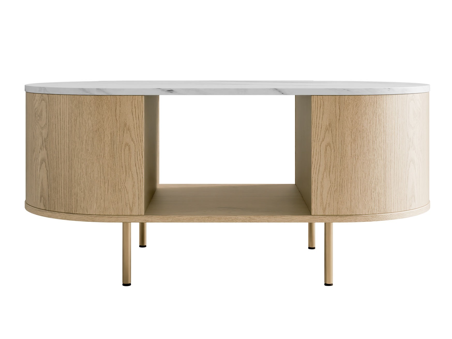Salontafel Comfivo Livtena (Wit marmer + Gouden)