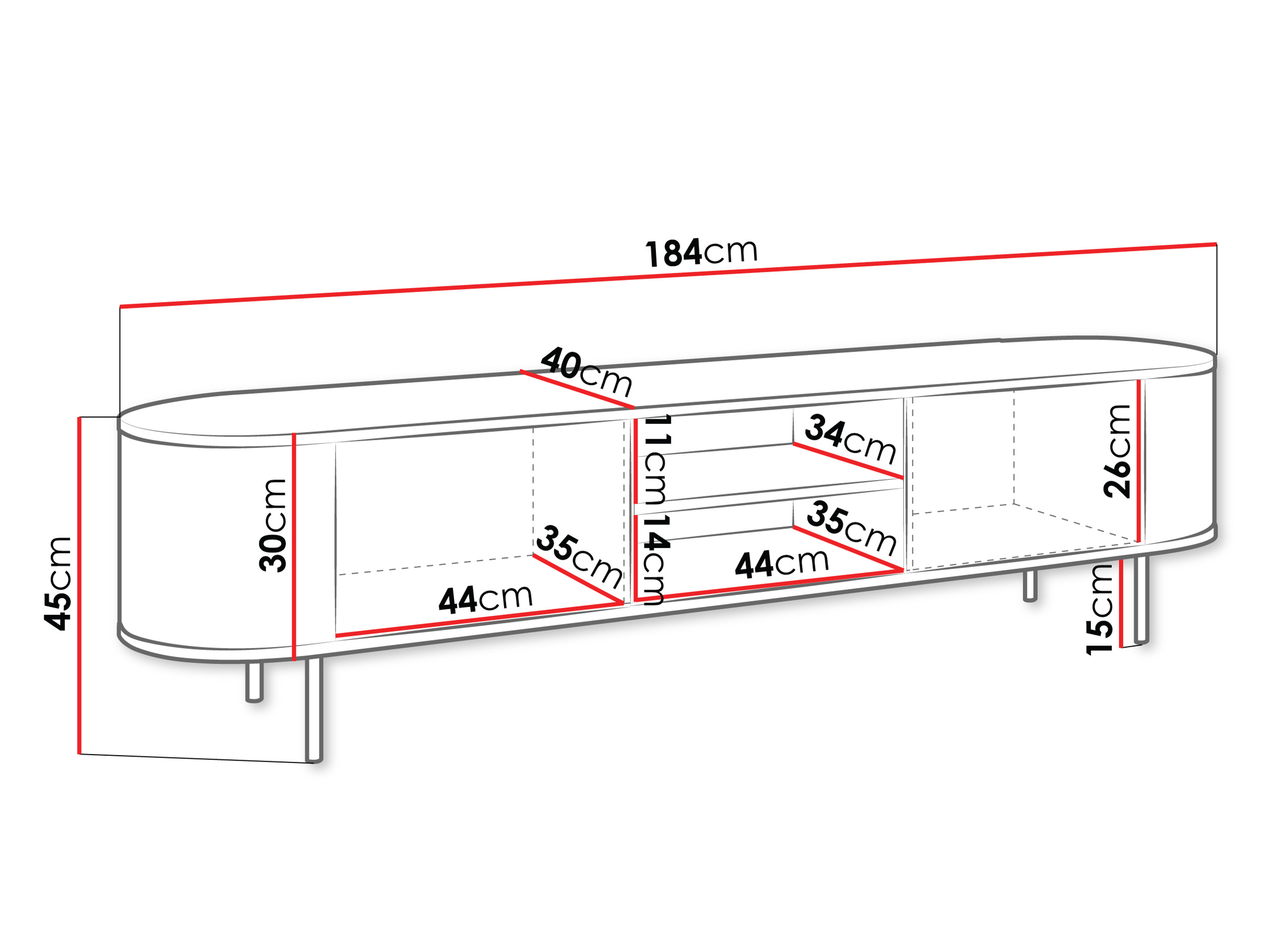 TV-meubel Comfivo Livtena 103 (Wit marmer + Gouden)