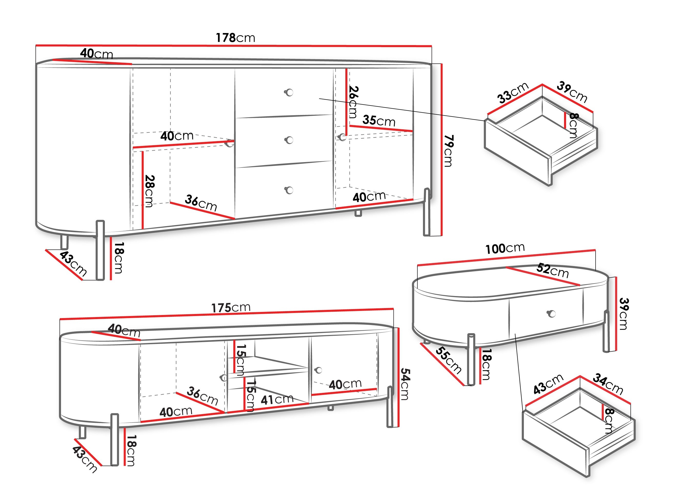 Woonkamerset Comfivo Mirsoni 105