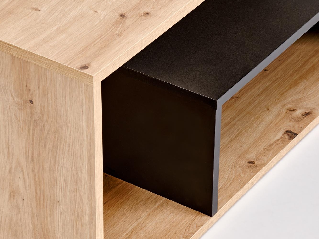 Salontafel Houston 1991 (Zwart + Artisan eiken)
