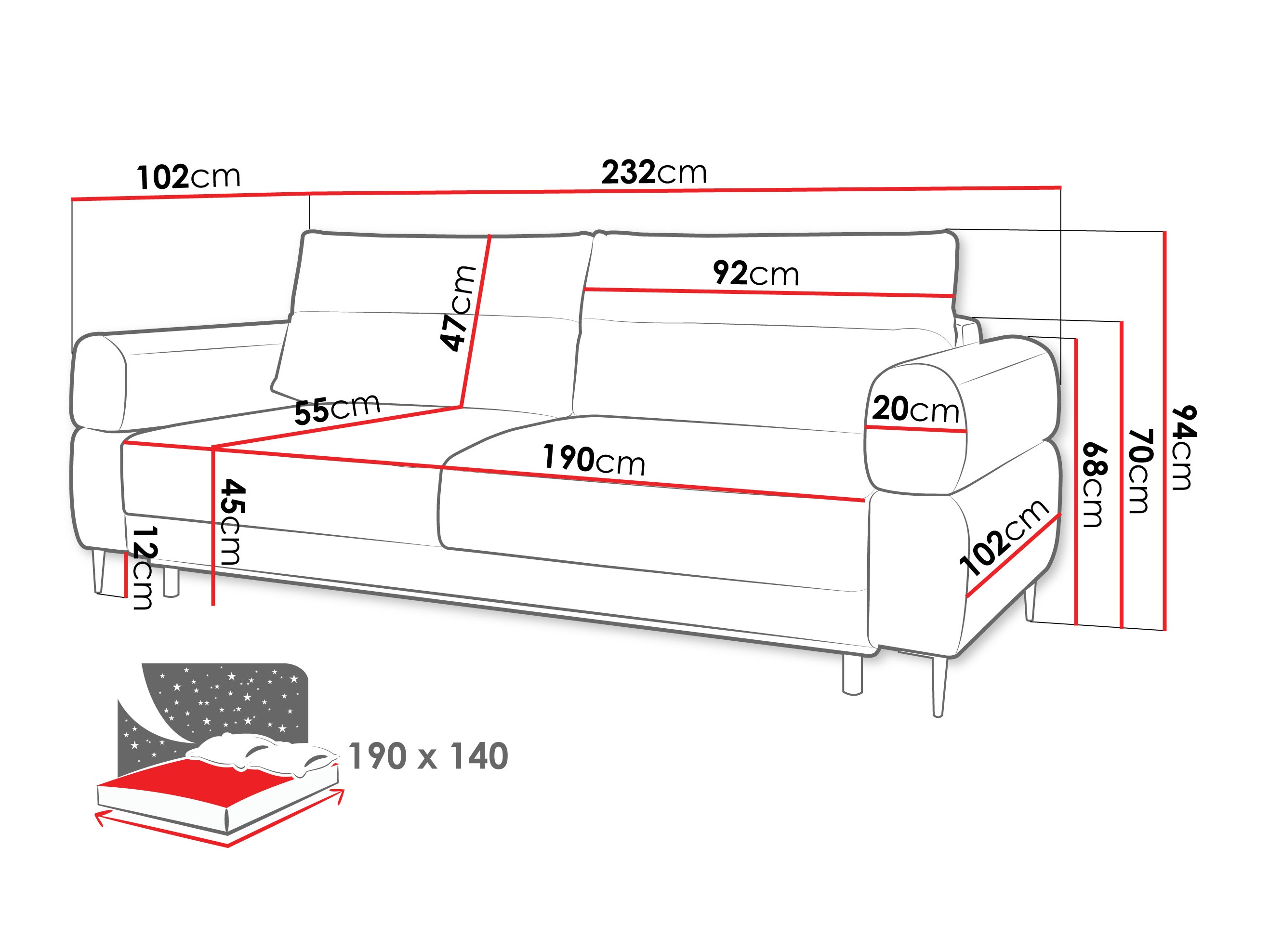 Slaapbank ComfiDream 199 (Blur 20)