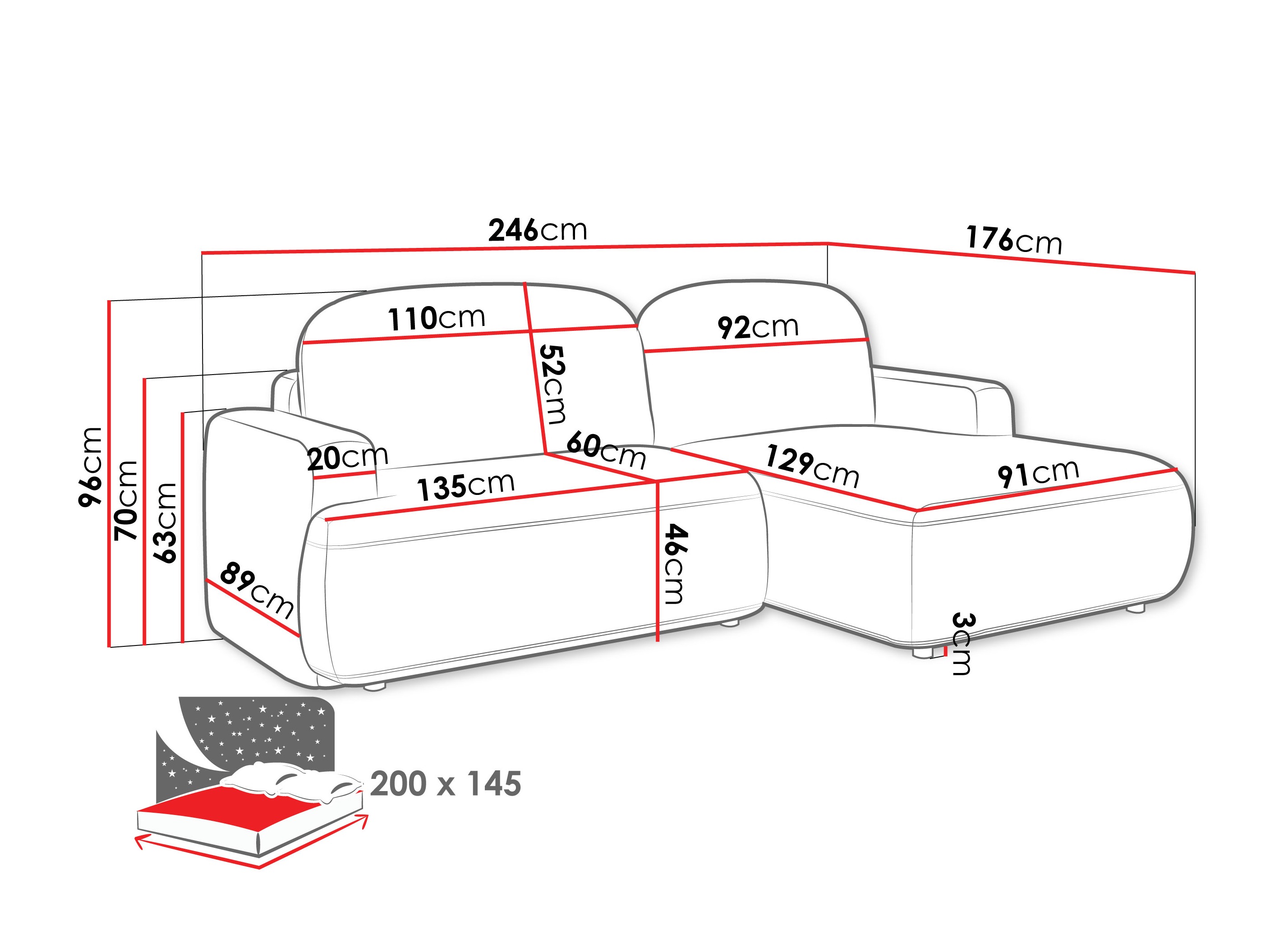 Hoekbank ComfiDream 201 (Perfect Harmony 39)