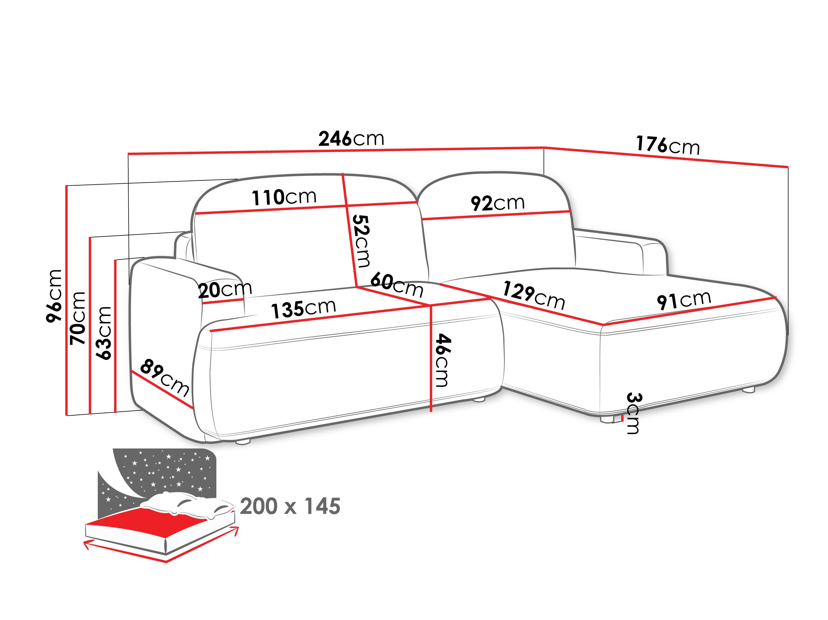 Hoekbank ComfiDream 201 (Perfect Harmony 39)