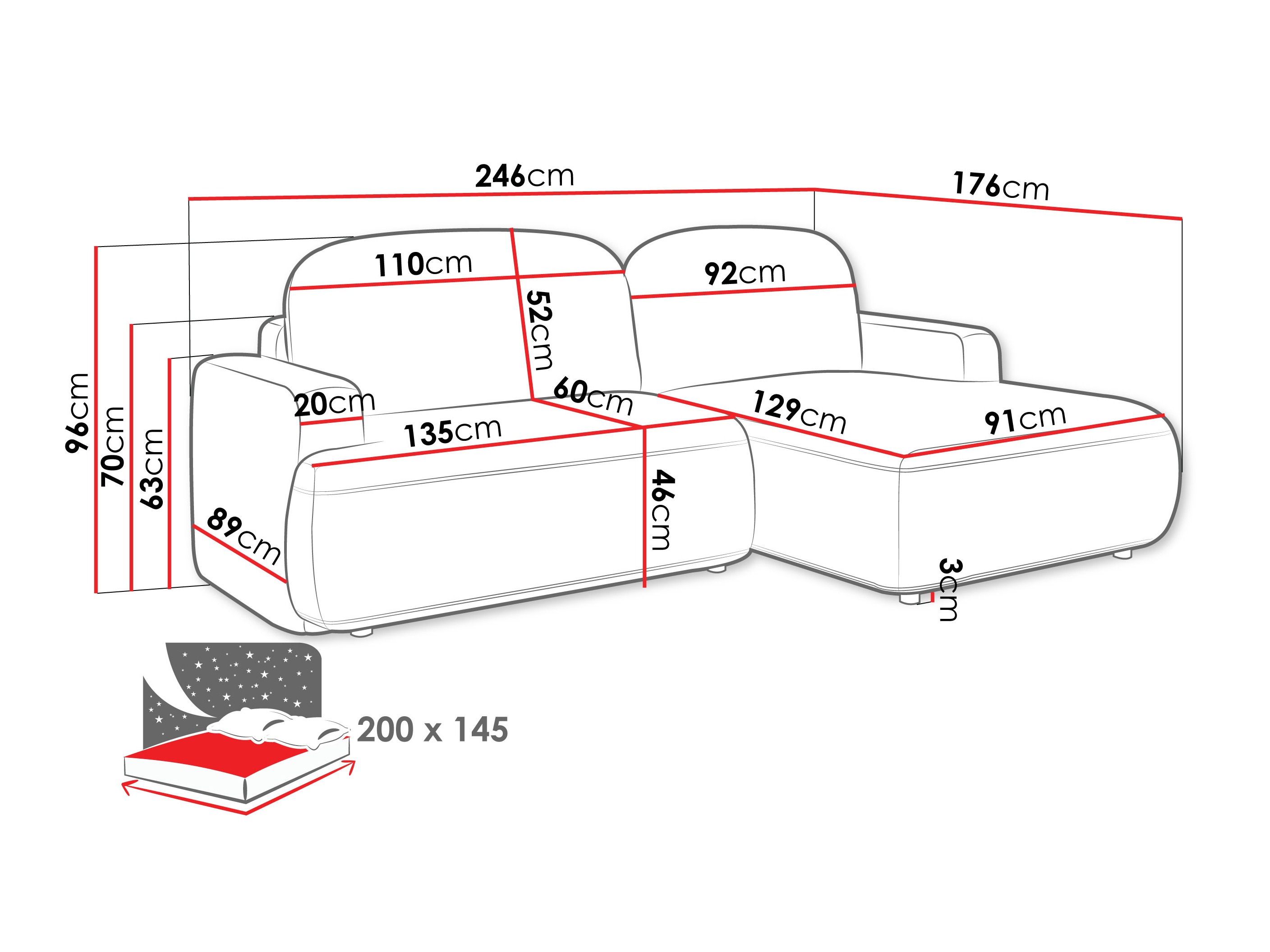 Hoekbank ComfiDream 201 (Perfect Harmony 63)