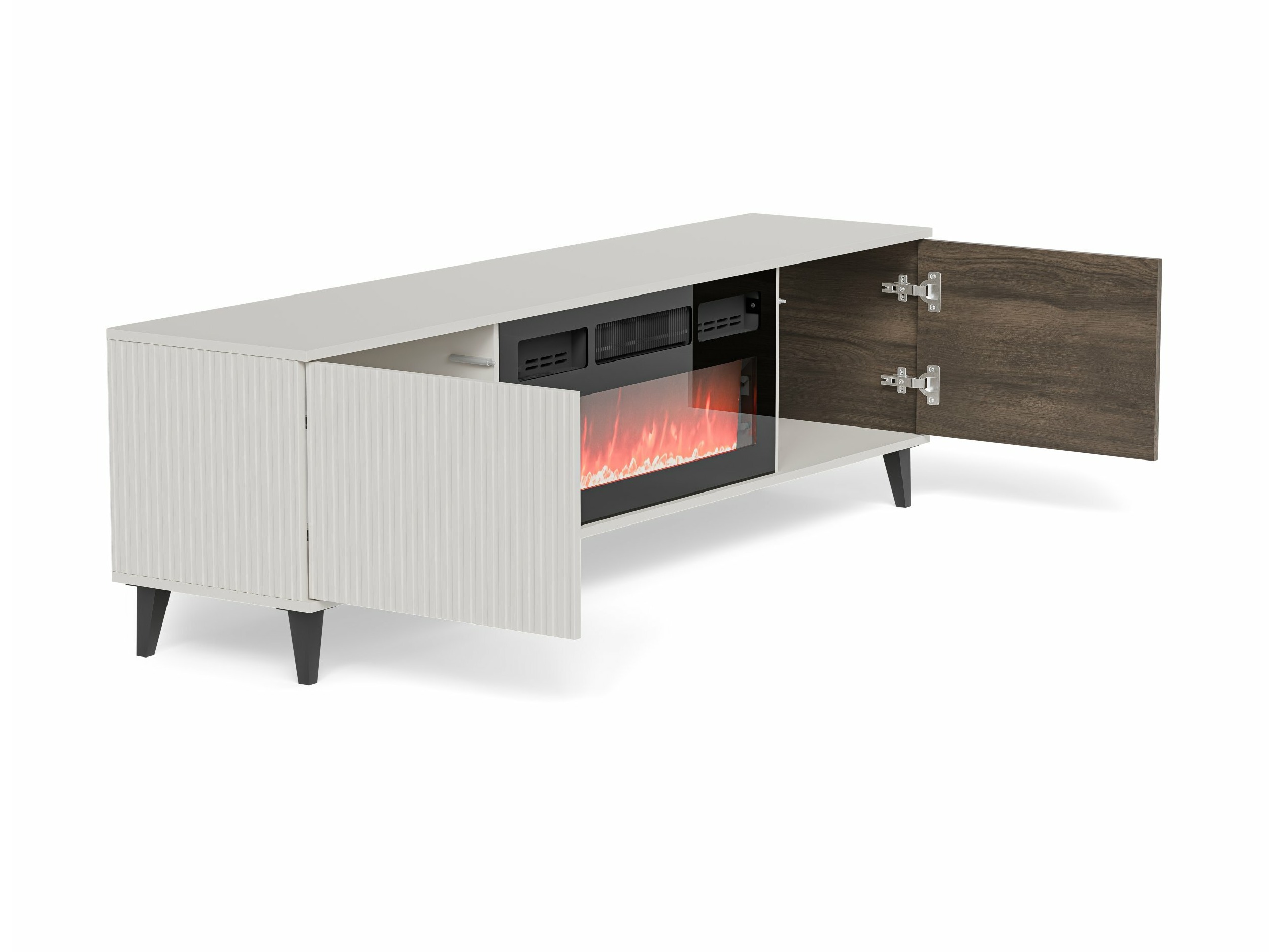 TV-meubel Luelia 121 (Notenhout + Kasjmier)