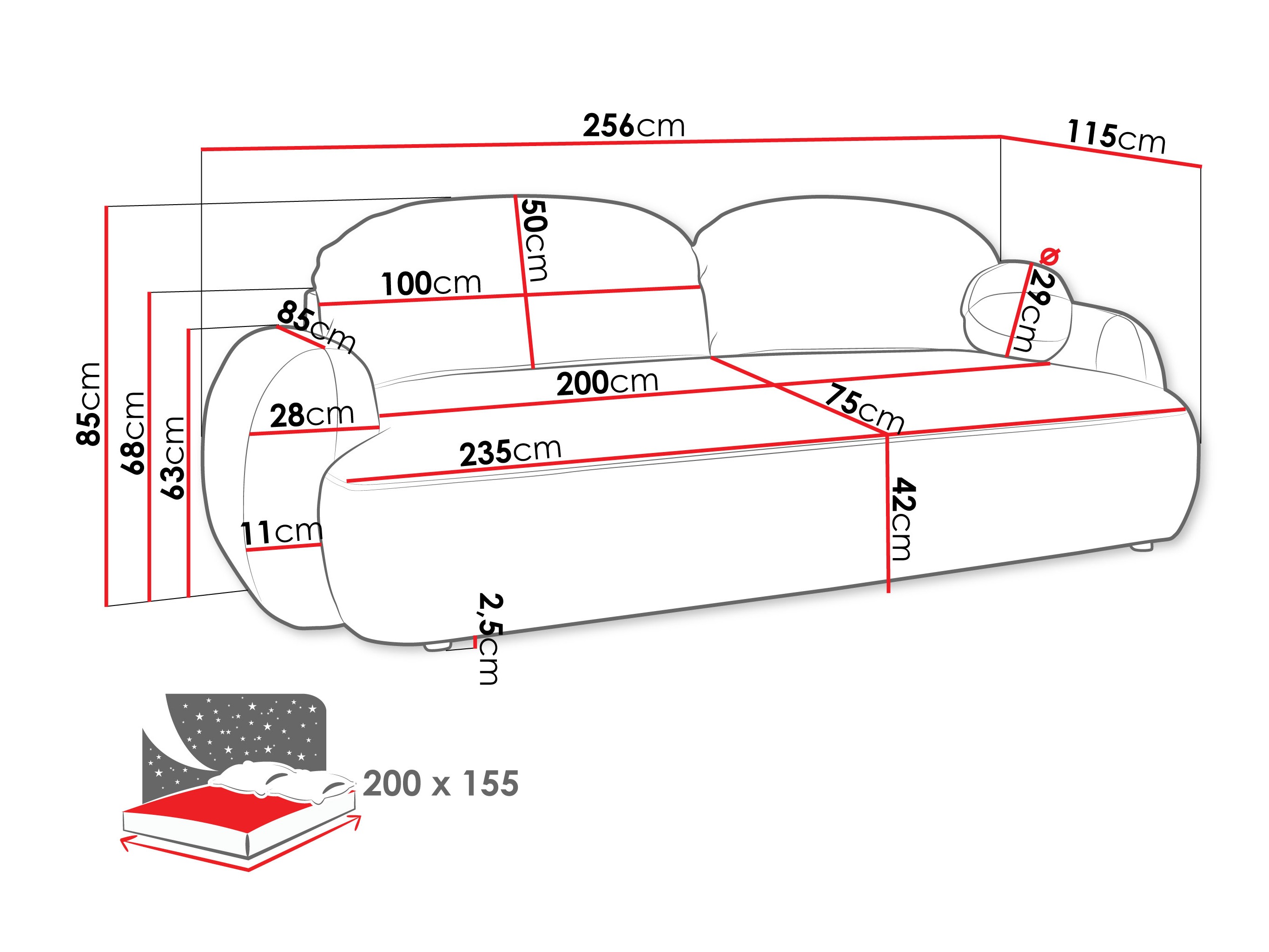 Slaapbank TrendyNest 114 (Now Or Never 83)