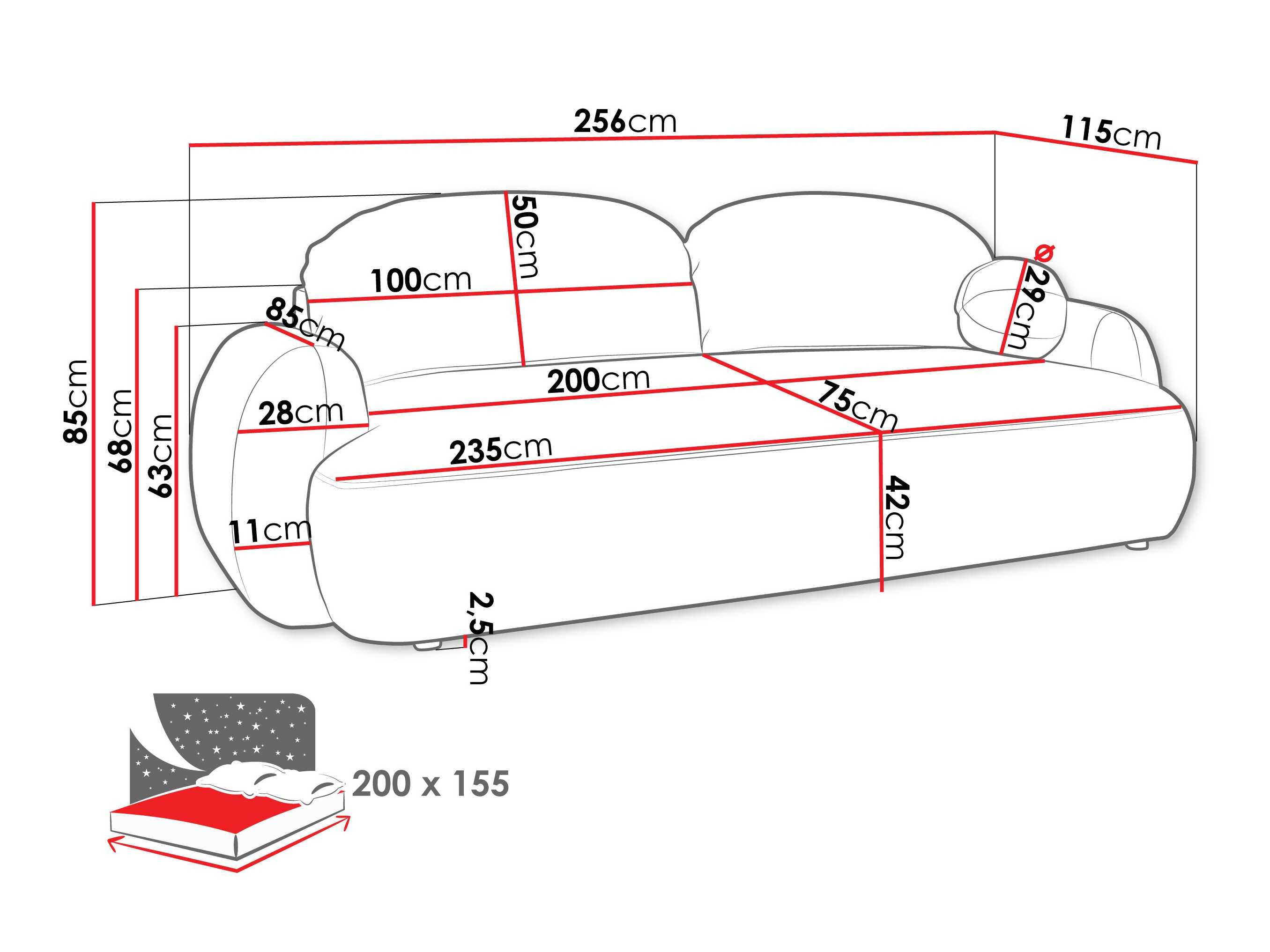 Slaapbank TrendyNest 114 (Now Or Never 92)