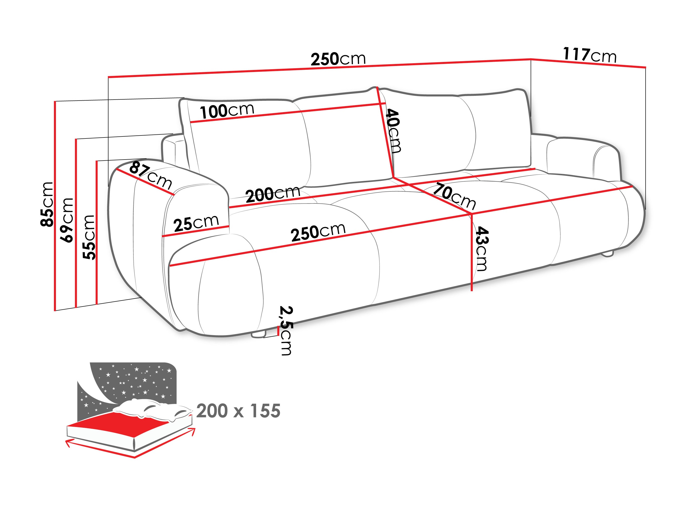 Slaapbank TrendyNest 115 (Now Or Never 06)