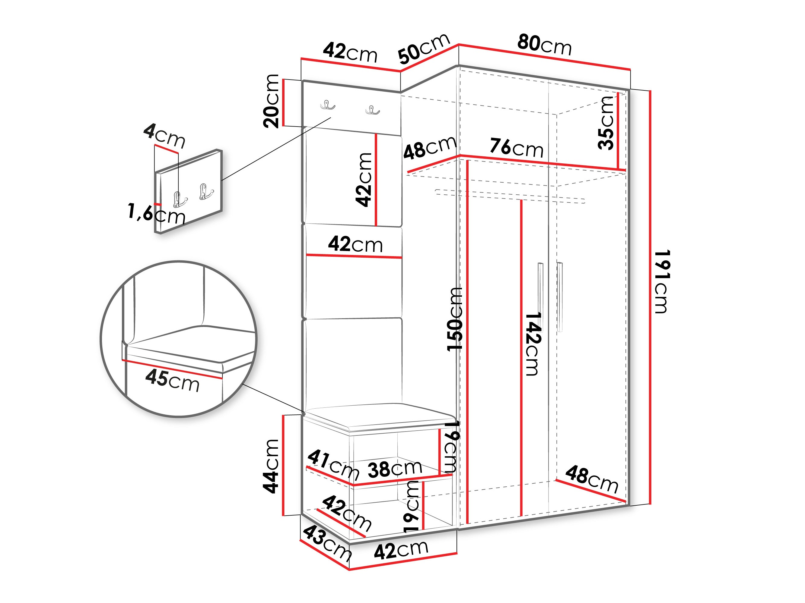Gangmeubelset Hartford 523 (Artisan eiken)