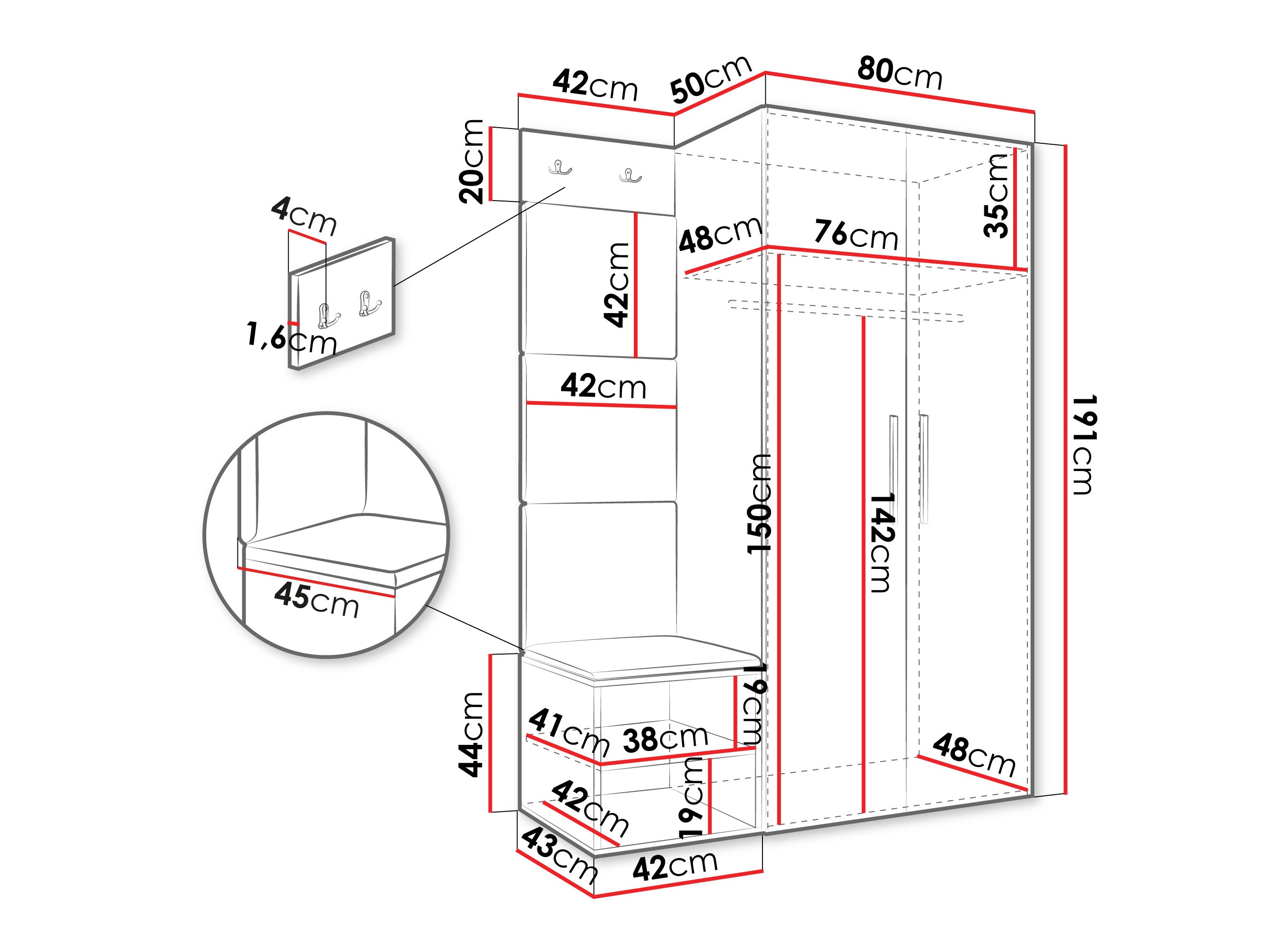 Gangmeubelset Hartford 523 (Artisan eiken)