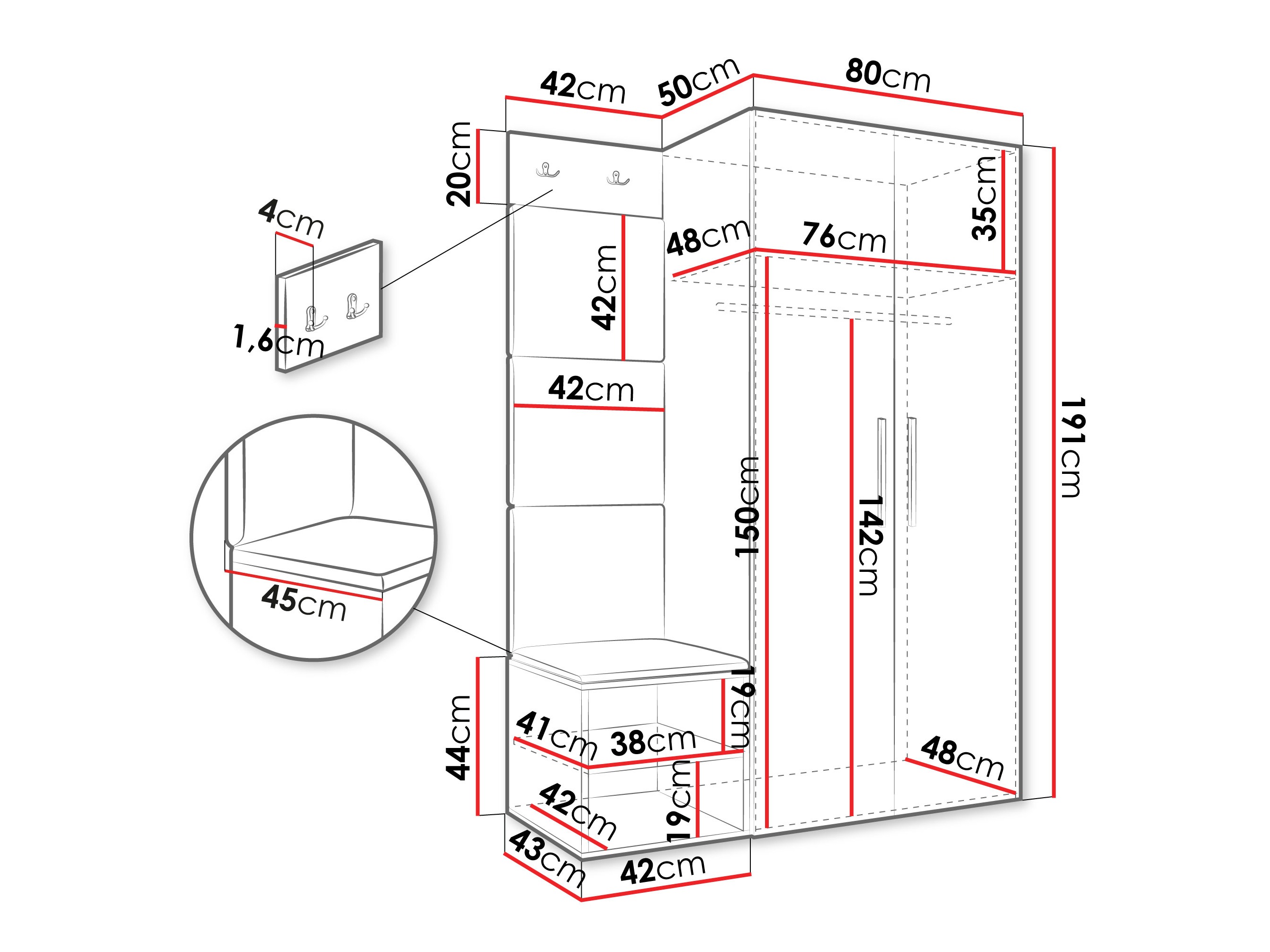 Gangmeubelset Hartford 523 (Artisan eiken)
