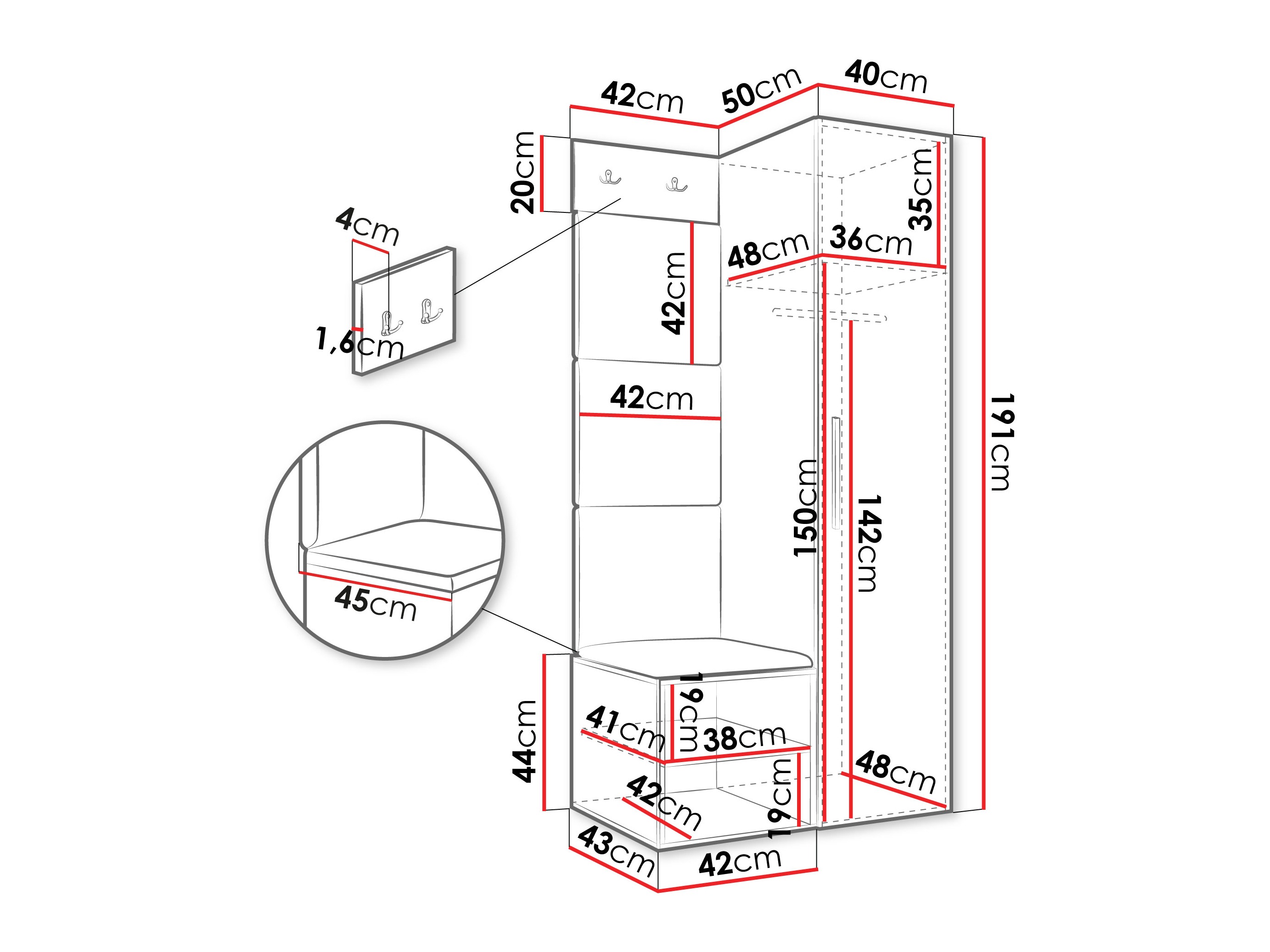 Gangmeubelset Hartford 524 (Artisan eiken)
