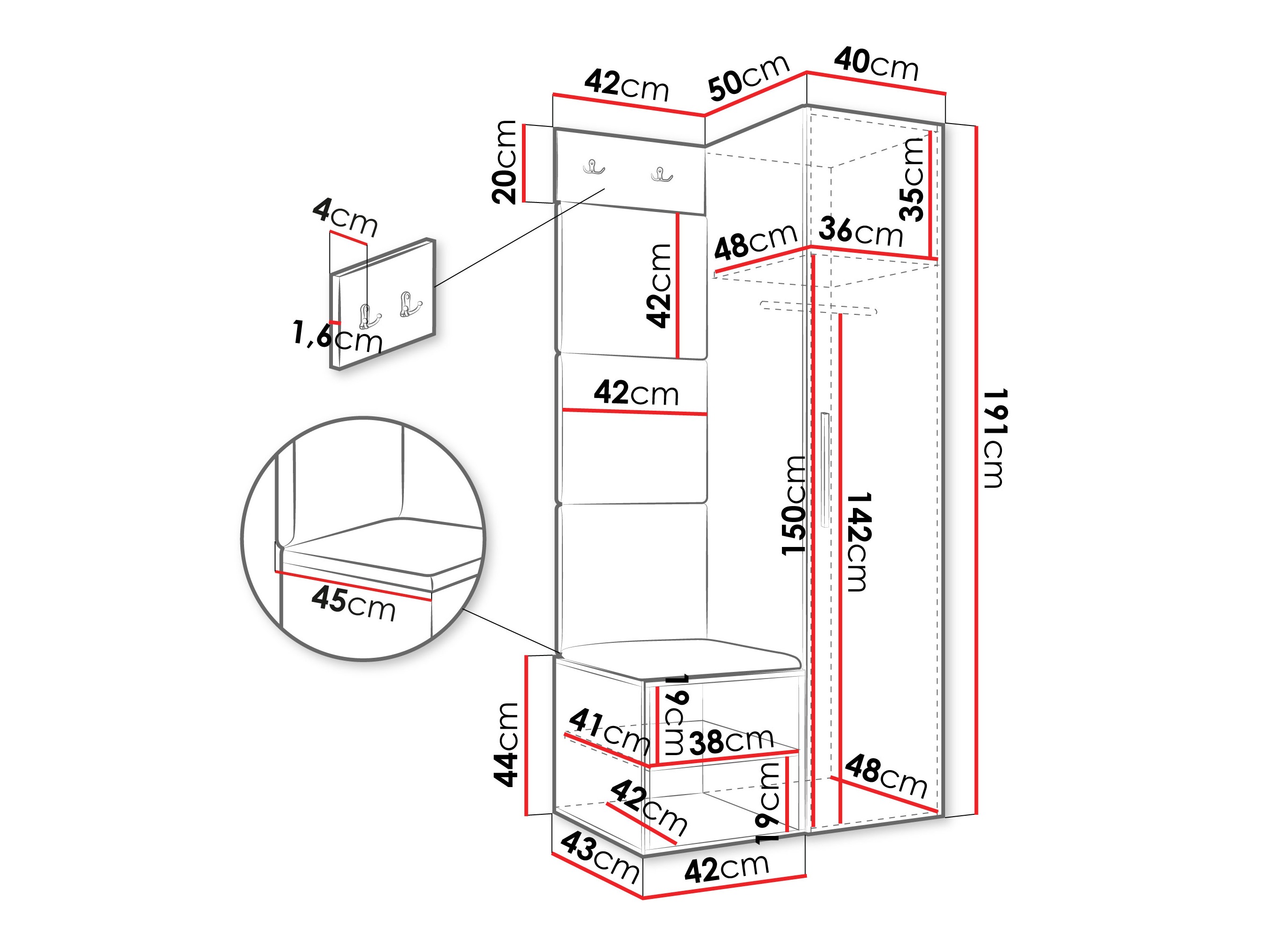 Gangmeubelset Hartford 524 (Artisan eiken)
