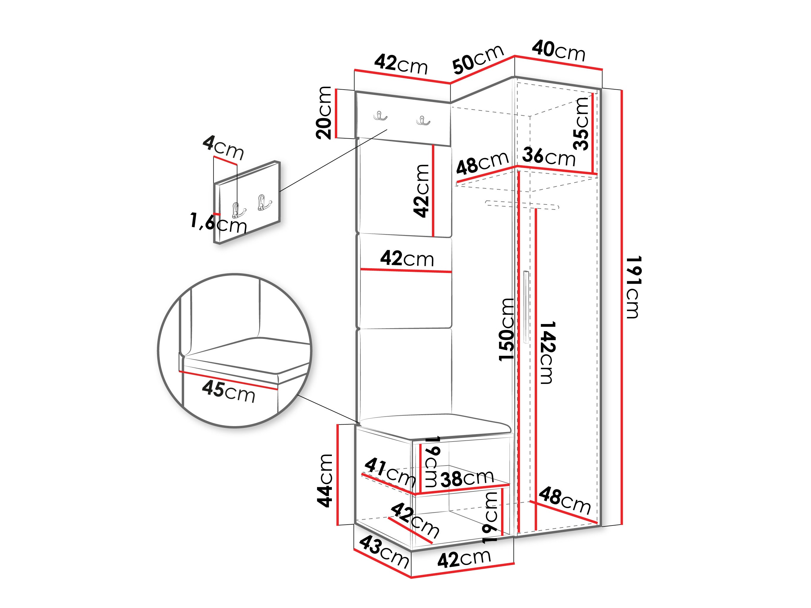 Gangmeubelset Hartford 524 (Artisan eiken)