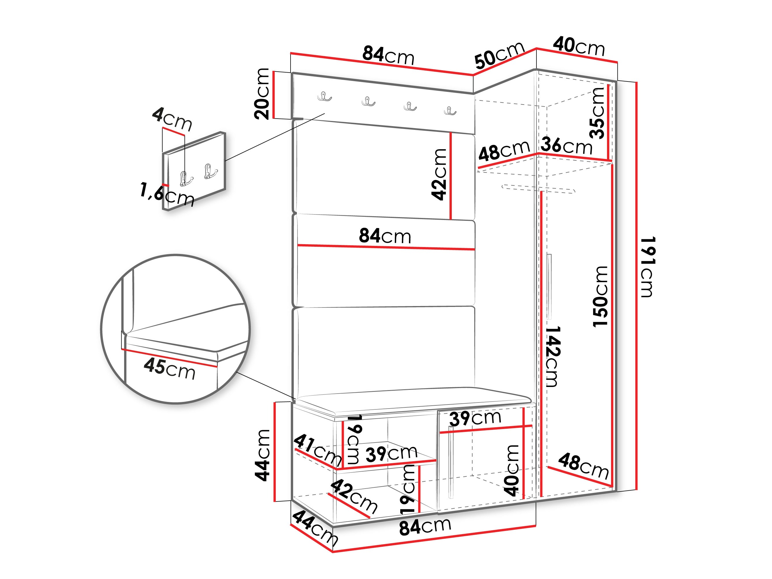 Gangmeubelset Hartford 525 (Artisan eiken)