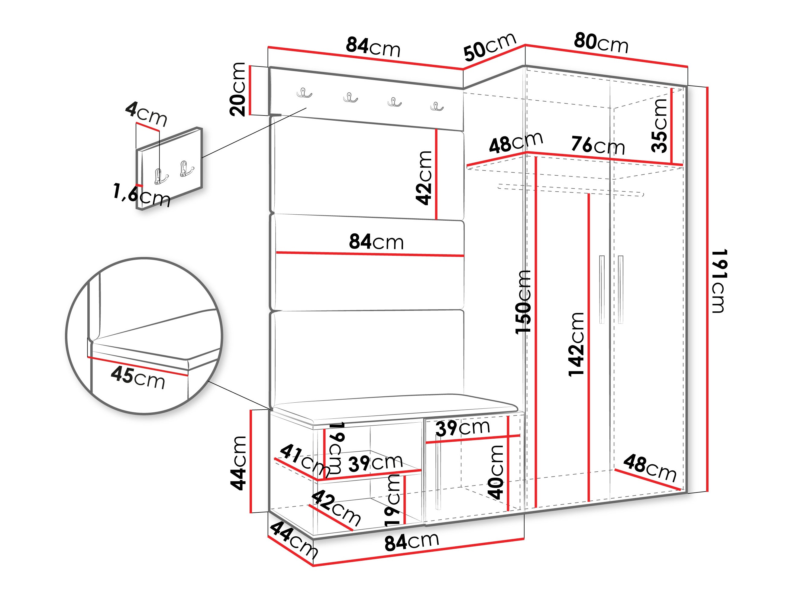 Gangmeubelset Hartford 526 (Artisan eiken)