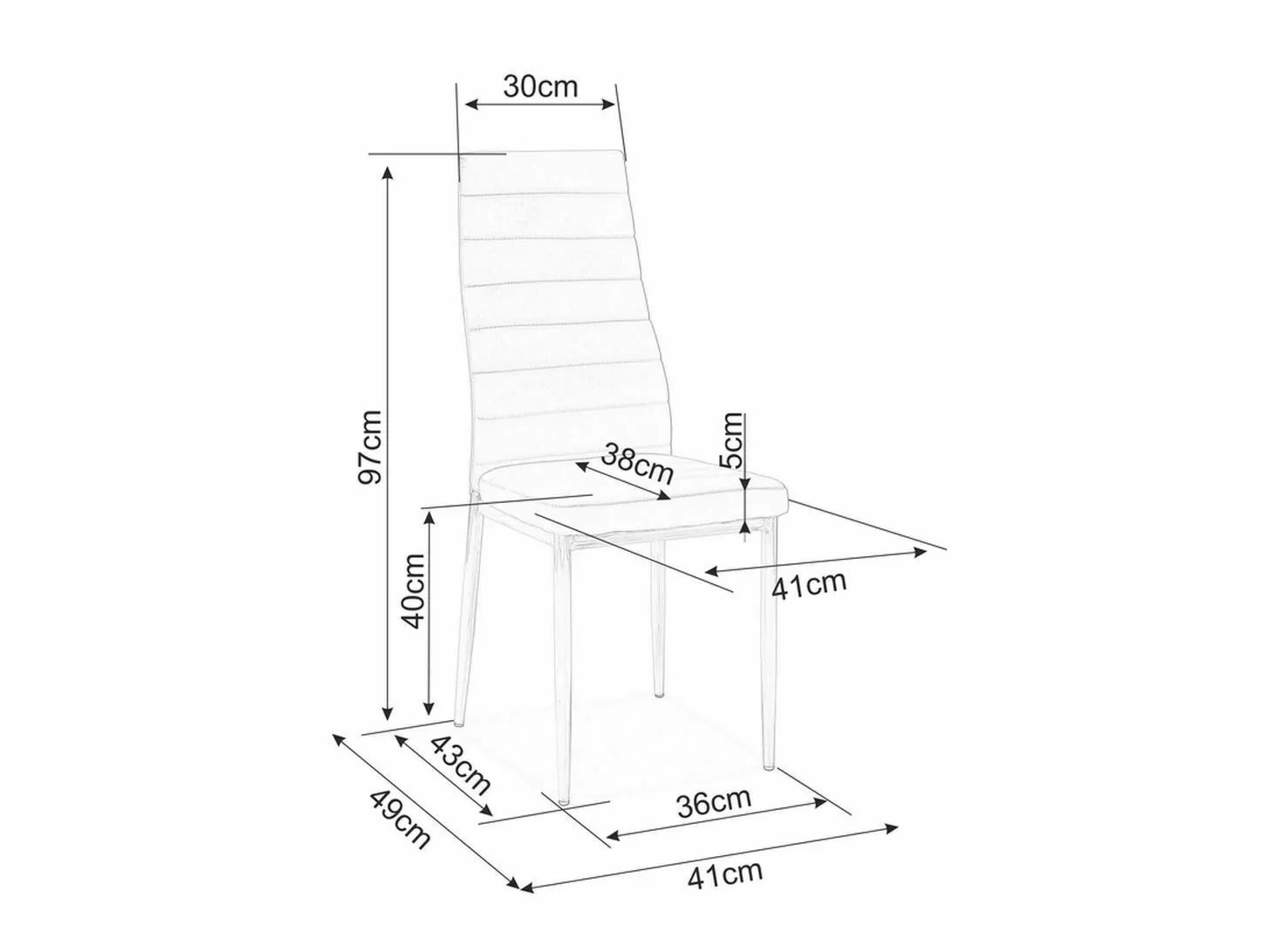 Stoel Detroit 821 (Zwart)