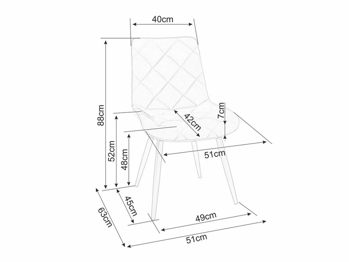 Stoel Detroit 836 (Beige)