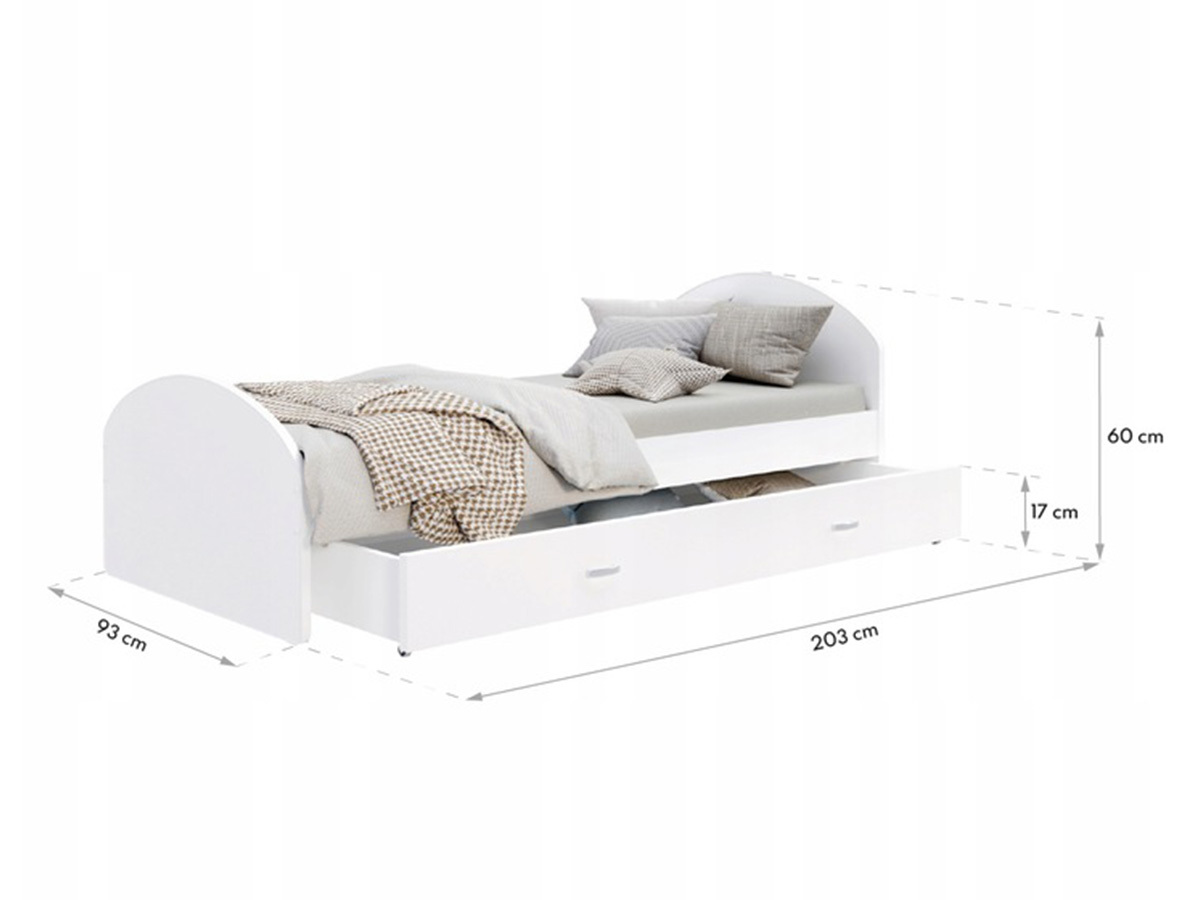 Bed Aurora 177 (Wit + Blauw)