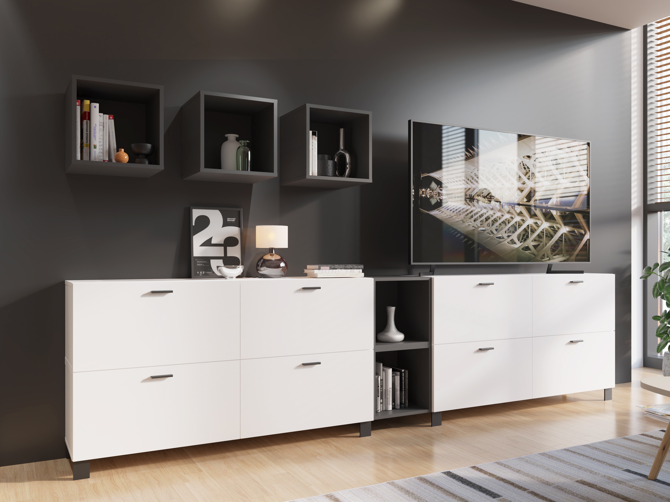 Wandplank Virnolu 101 (Antraciet)