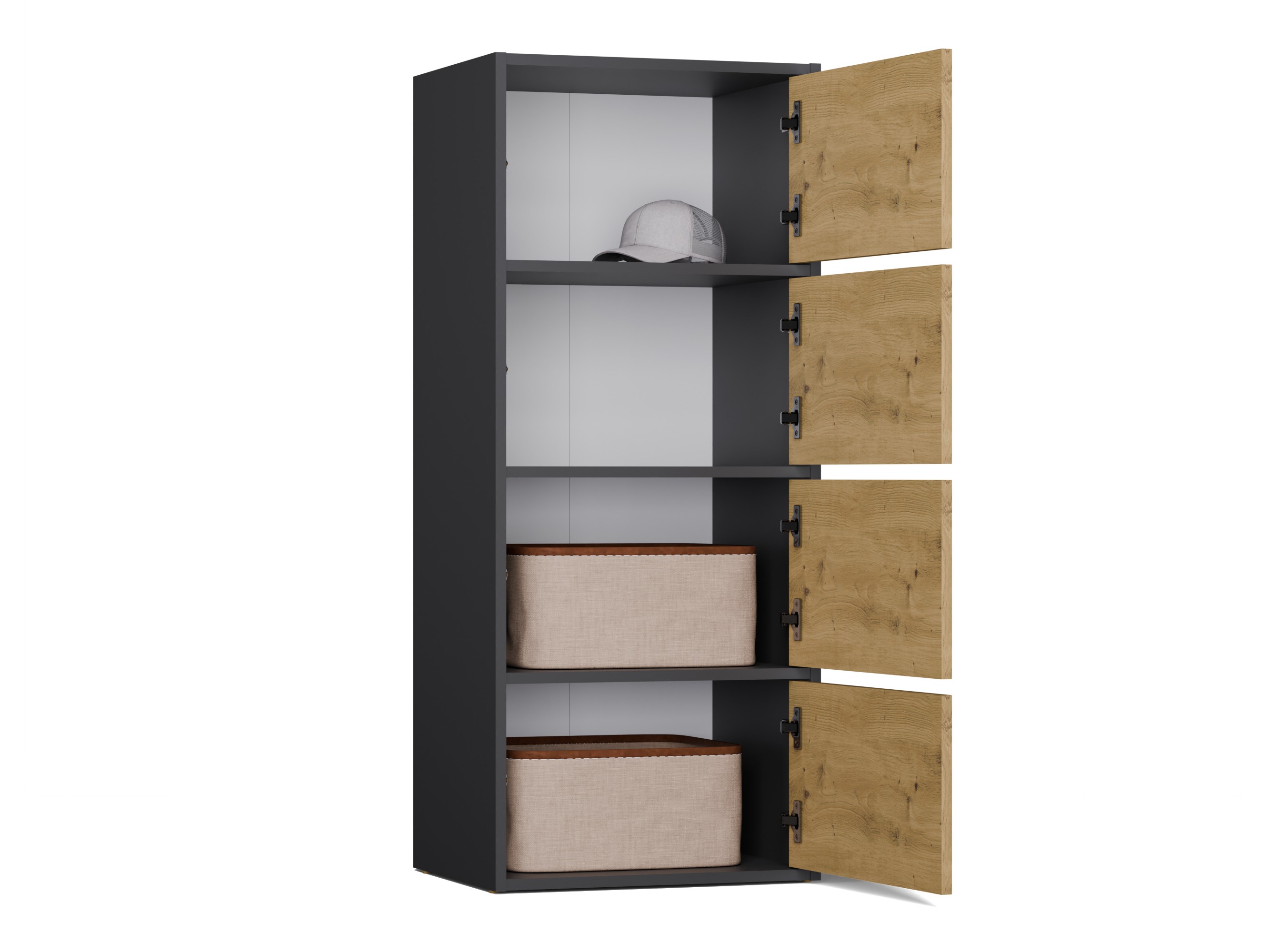 Dressoir Mandeville 298 (Antraciet + Artisan eiken)