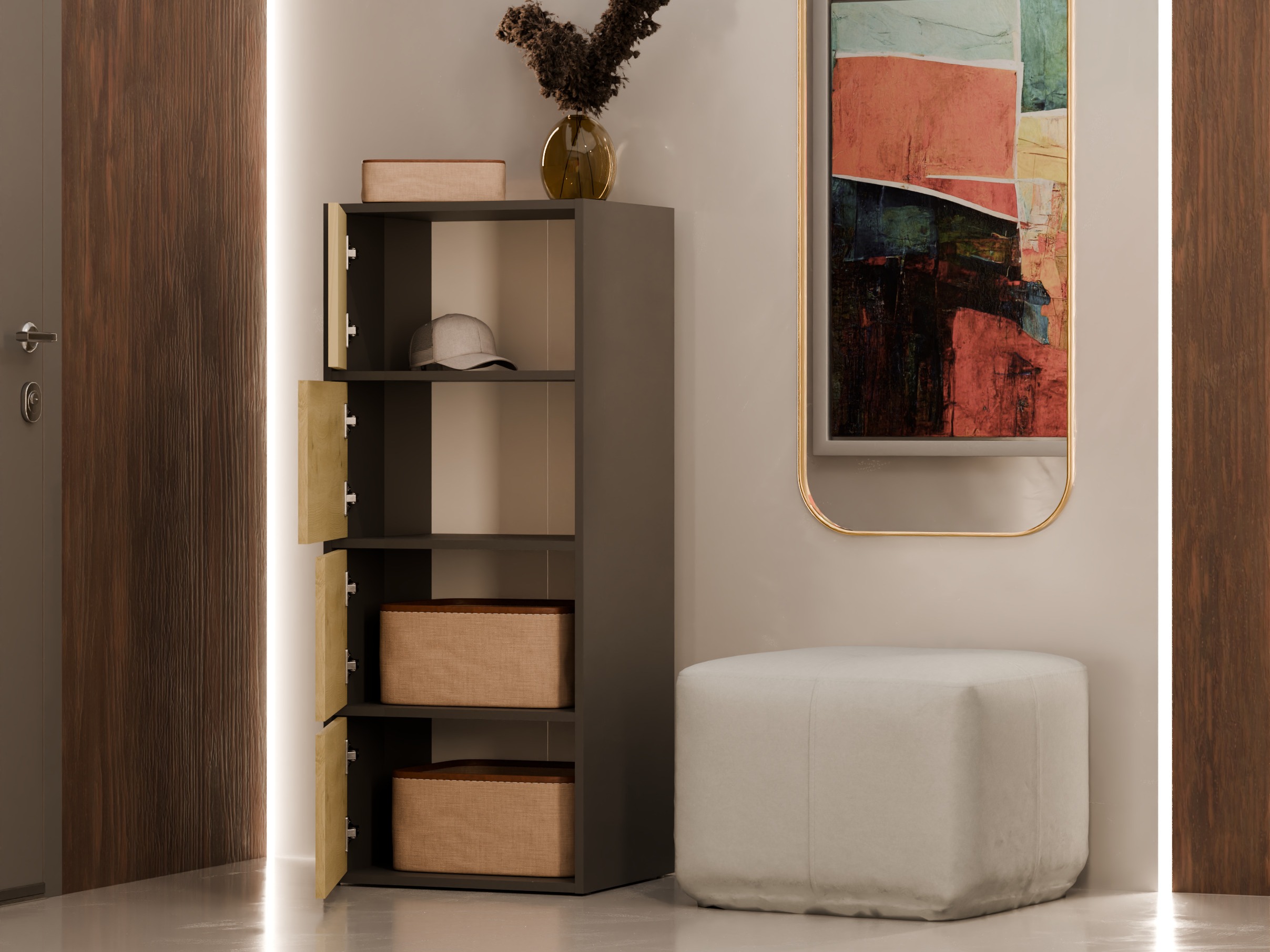 Dressoir Mandeville 298 (Antraciet + Artisan eiken)