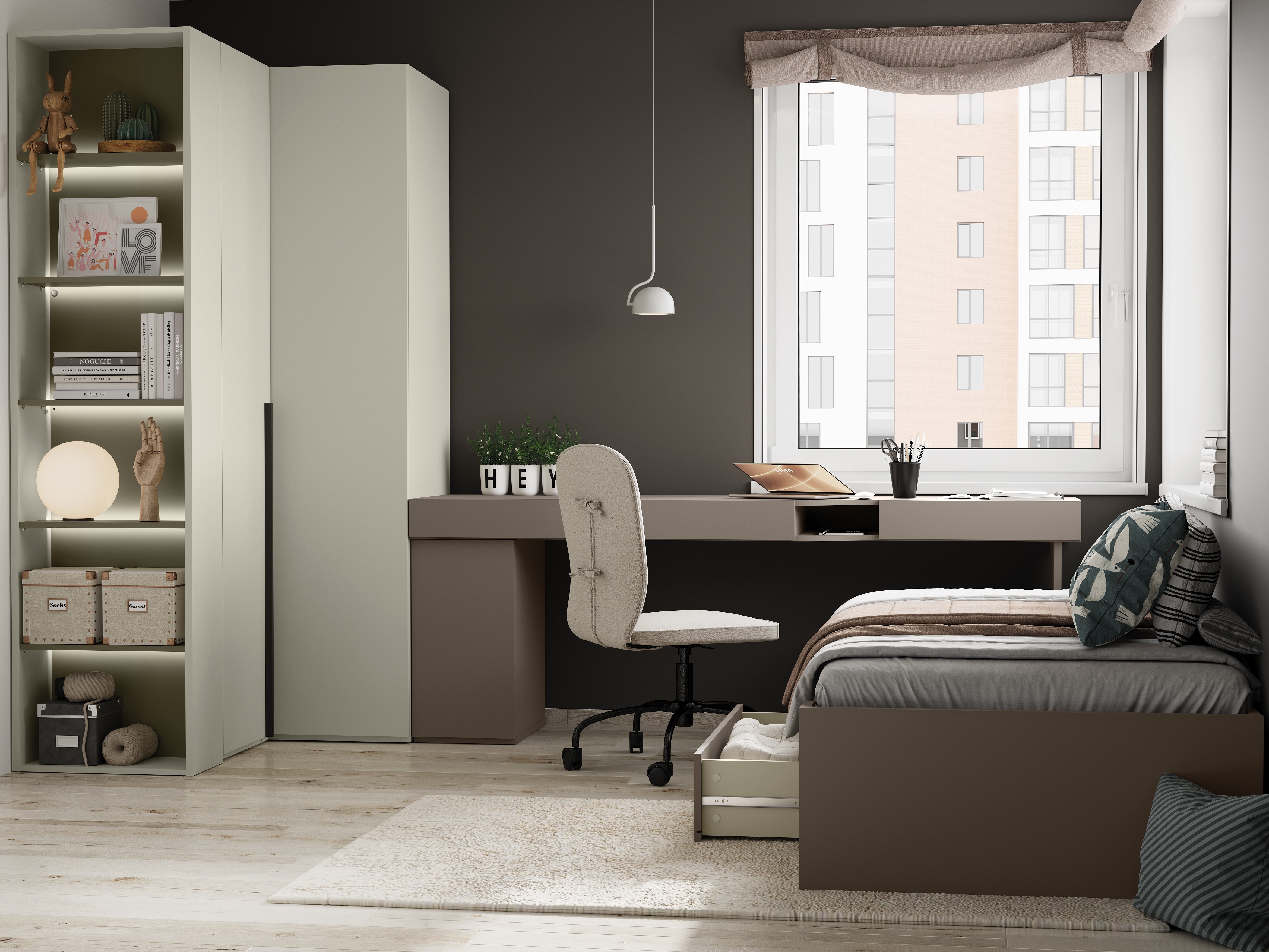 Hoekkledingkast Evareve 100