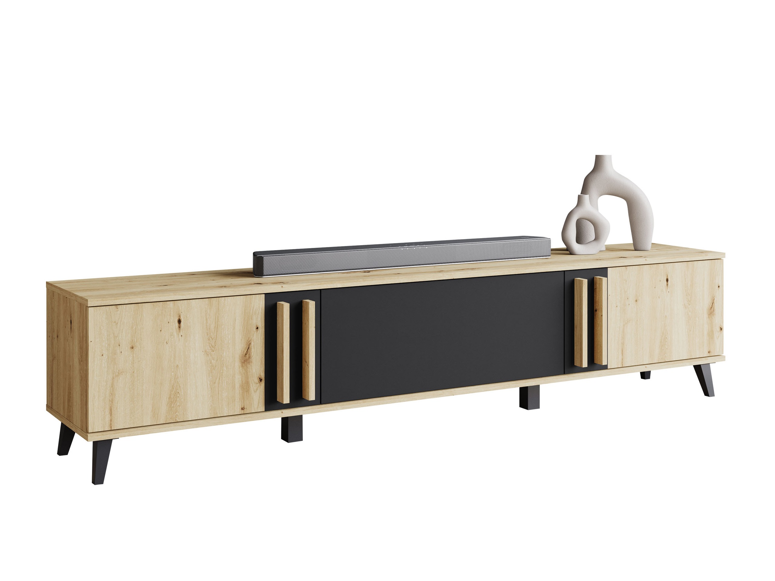 TV-meubel Temora 101 (Artisan eiken + Grafiet)