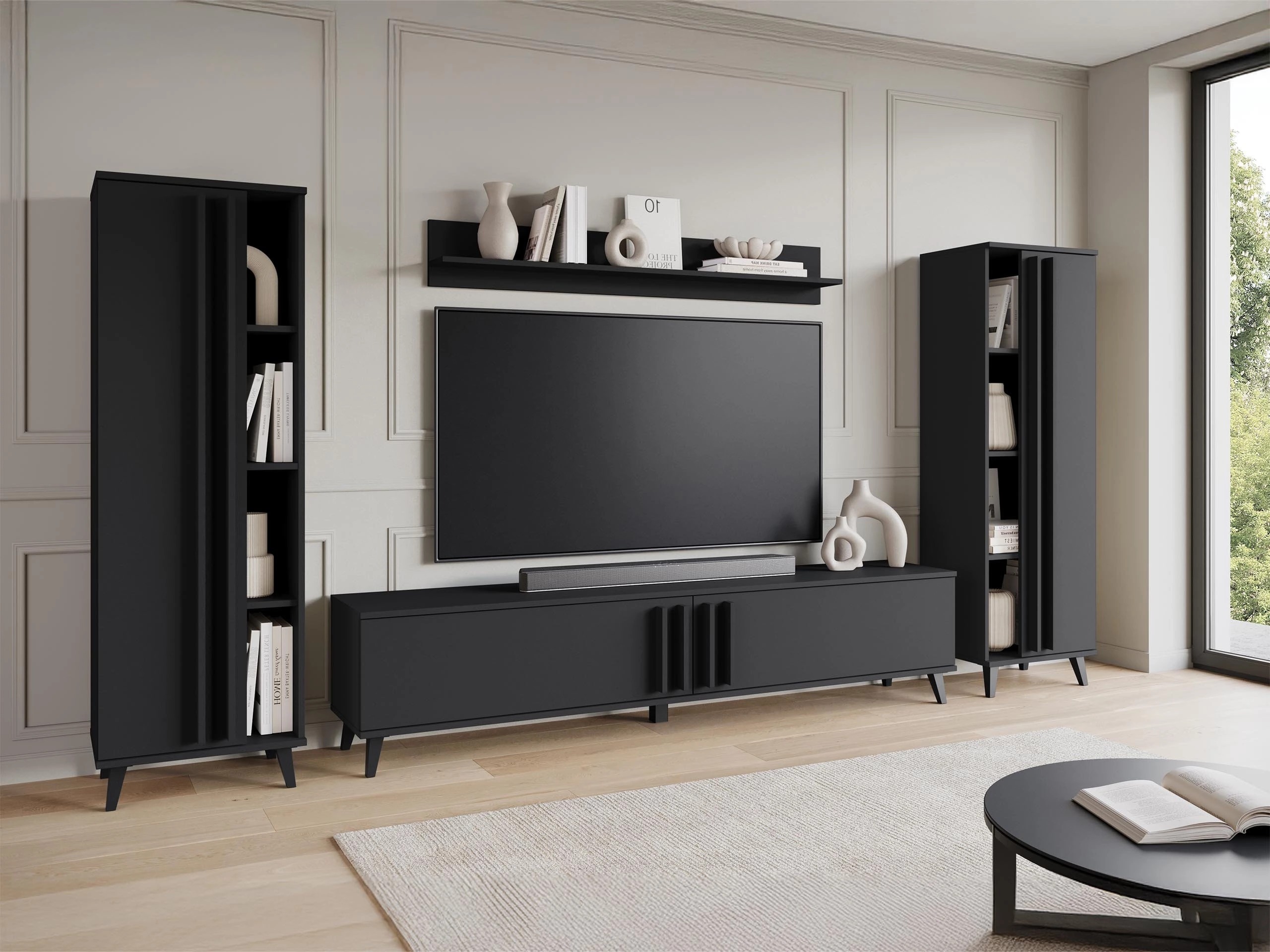 Woonkamerset Facetor (Grafiet)