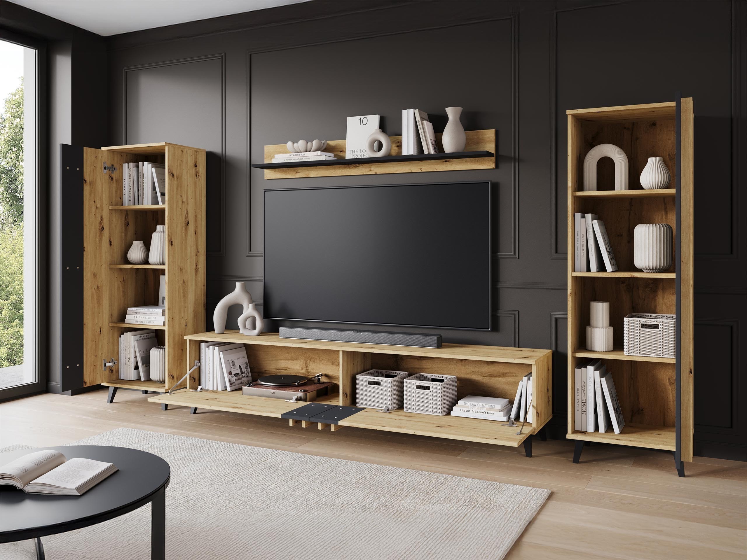 Woonkamerset Facetor (Grafiet)