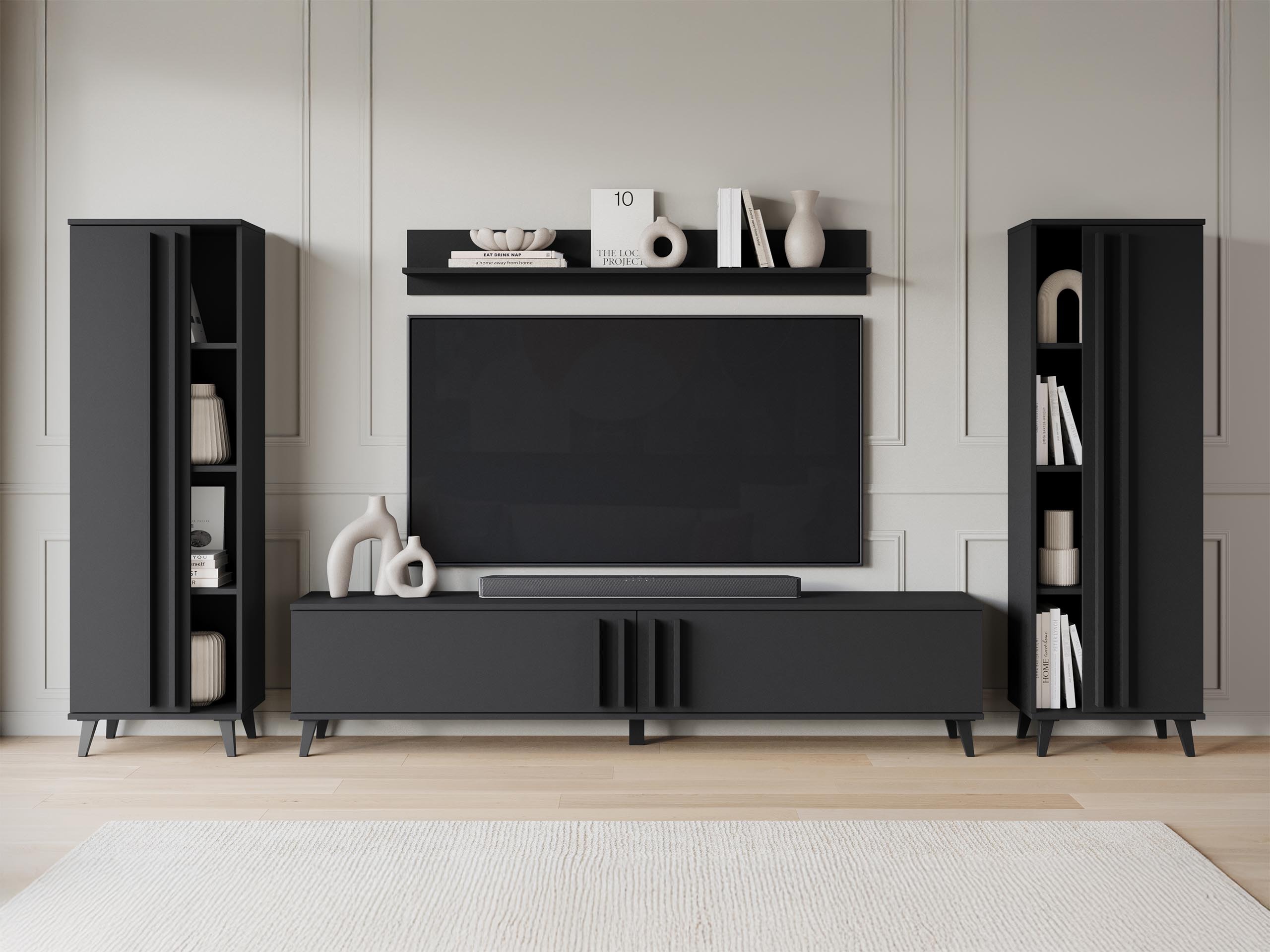 Woonkamerset Temora 102 (Grafiet)