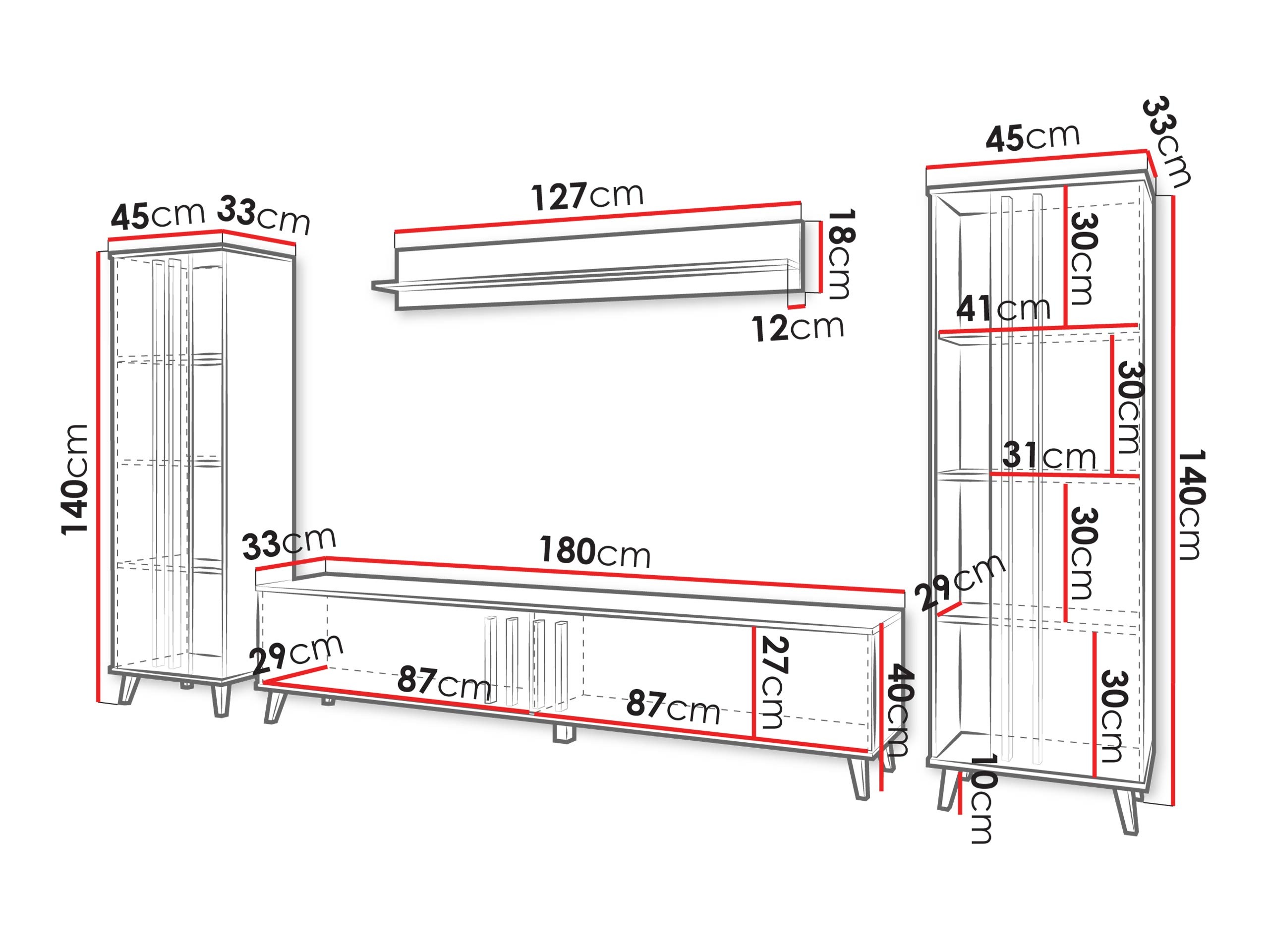 Woonkamerset Temora 102 (Grafiet)
