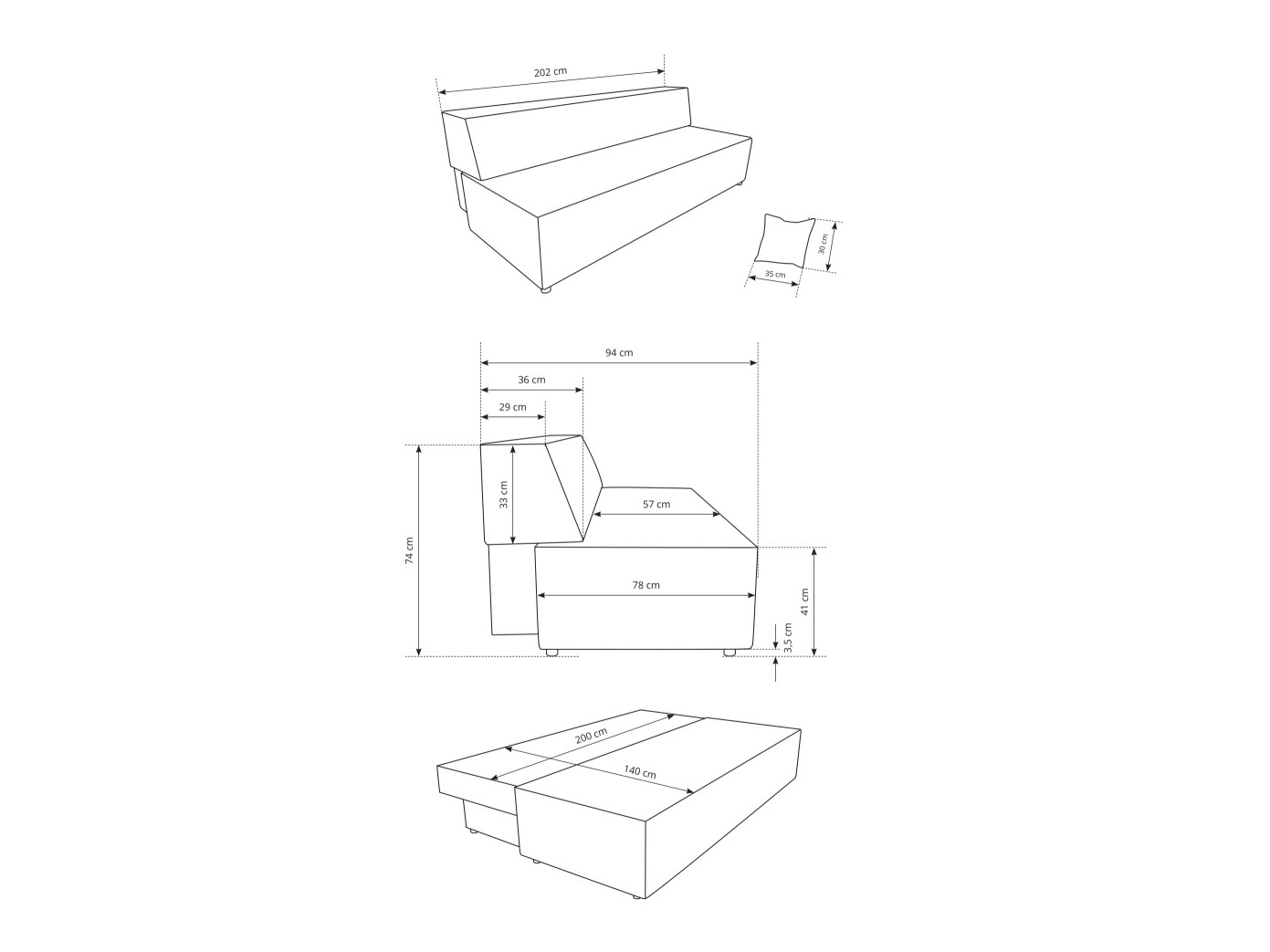 Slaapbank Kingston 185 (Tilia 01)
